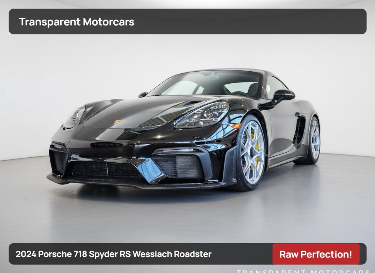 Used 2024 Porsche 718 Spyder RS for sale in Richmond, BC