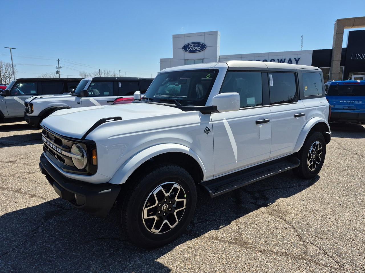 <p>Conquer any terrain in the brand-new 2026 Ford Bronco Outer Banks, now available at Expressway Motors Ltd.! This rugged SUV, boasting a classic Oxford White exterior, is ready for your next adventure. With its durable hardtop and powerful 2.7L 6-cylinder engine, youll experience a thrilling combination of performance and style. Step inside and be enveloped in the comfort of Black Onyx, heated, leather-trimmed bucket seats &ndash; perfect for those chilly Canadian mornings. Get ready to turn heads and explore the open road.</p><p>The Bronco Outer Banks isnt just about good looks; its packed with features designed to enhance your driving experience. The automatic transmission and 4-wheel drive system provide smooth handling and confident control, whether youre navigating city streets or tackling off-road trails. With four doors and ample space, you can bring along friends, family, and all your gear. This is your chance to own a vehicle that&rsquo;s built for both adventure and everyday life. Here are five standout features of this incredible Bronco:</p><ul><li><strong>Unleash Your Inner Explorer:</strong> The Terrain Management System lets you effortlessly adapt to any environment, from snowy roads to rocky trails.</li><li><strong>Warmth at Your Fingertips:</strong> Enjoy the luxurious comfort of heated, leather-trimmed seats on every drive.</li><li><strong>Command the Road:</strong> The 4-wheel drive system gives you the confidence to take on any challenge.</li><li><strong>Start Your Adventure Instantly:</strong> With remote start, your Bronco is ready to go the moment you are.</li><li><strong>Style That Speaks Volumes:</strong> The iconic Bronco design, coupled with the clean Oxford White exterior, makes a bold statement wherever you go.</li></ul><p><strong><em>Powered by AutoIntelligence&trade;</em></strong> Vehicle information has been generated using artificial intelligence and is provided for informational purposes only. While efforts are made to ensure accuracy, please confirm all details directly with the dealer.</p><p class=MsoNormal style=margin: 0cm 0cm 8pt; line-height: 13.8pt; font-size: 12pt; font-family: Aptos, sans-serif;><strong><span style=font-family: Calibri, sans-serif;>2 locations to better serve YOU! &ndash; Stratford and New Hamburg</span></strong></p><p>&nbsp;</p><p class=MsoNormal style=margin: 0cm 0cm 8pt; line-height: 13.8pt; font-size: 12pt; font-family: Aptos, sans-serif;><strong><span style=font-family: Calibri, sans-serif;>New or Pre-Owned vehicles are shared between both locations &ndash; please contact Sales to confirm.</span></strong></p><p>&nbsp;</p><p class=MsoNormal style=margin: 0cm 0cm 8pt; line-height: 13.8pt; font-size: 12pt; font-family: Aptos, sans-serif;><span style=font-family: Calibri, sans-serif;>Purchasing a new vehicle from&nbsp;<strong>Expressway&nbsp;</strong>is a decision that you will be able to make with confidence knowing that you&rsquo;re getting the most that a vehicle and dealership can offer to you.</span></p><p>&nbsp;</p><p class=MsoNormal style=margin: 0cm 0cm 8pt; line-height: 13.8pt; font-size: 12pt; font-family: Aptos, sans-serif;><strong><span style=font-family: Calibri, sans-serif;>Warranty:</span></strong><span style=font-family: Calibri, sans-serif;>&nbsp;We offer best in class Extended Protection options with flexible terms that can be tailored to your needs at a price that you can afford.</span></p><p>&nbsp;</p><p class=MsoNormal style=margin: 0cm 0cm 8pt; line-height: 13.8pt; font-size: 12pt; font-family: Aptos, sans-serif;><strong><span style=font-family: Calibri, sans-serif;>Finance:</span></strong><span style=font-family: Calibri, sans-serif;>&nbsp;At Expressway we have some of the best Finance Managers in the business that work with all the Major banks and Core Lenders. The Relationships we have built will help guarantee that you get the lowest rate possible</span></p><p>&nbsp;</p><p class=MsoNormal style=margin: 0cm 0cm 8pt; line-height: 13.8pt; font-size: 12pt; font-family: Aptos, sans-serif;><span style=font-family: Calibri, sans-serif;>Check out our great selection of vehicles at Expressway in New Hamburg and Stratford Locations!</span></p><p>&nbsp;</p><p class=MsoNormal style=margin: 0cm 0cm 8pt; line-height: 13.8pt; font-size: 12pt; font-family: Aptos, sans-serif;><strong><span style=font-family: Calibri, sans-serif;>Call Expressway for your quote today!</span></strong></p><p>&nbsp;</p><p class=MsoNormal style=margin: 0cm 0cm 8pt; line-height: 13.8pt; font-size: 12pt; font-family: Aptos, sans-serif;><strong><span style=font-family: Calibri, sans-serif;>New Hamburg:</span></strong><span style=font-family: Calibri, sans-serif;>&nbsp;<a href=tel:+15196623900><span style=color: #0563c1;>519*662*3900</span></a></span></p><p>&nbsp;</p><p class=MsoNormal style=margin: 0cm 0cm 8pt; line-height: 13.8pt; font-size: 12pt; font-family: Aptos, sans-serif;><strong><span style=font-family: Calibri, sans-serif;>Stratford</span></strong><span style=font-family: Calibri, sans-serif;>:&nbsp;<a href=tel:+15192713900><span style=color: #0563c1;>519*271*3900</span></a></span></p><p>&nbsp;</p><p class=MsoNormal style=margin: 0cm 0cm 8pt; line-height: 13.8pt; font-size: 12pt; font-family: Aptos, sans-serif;><span style=font-family: Calibri, sans-serif;>or visit us online at:&nbsp;&nbsp;<a href=https://www.expresswayford.com/ target=_blank rel=noopener><span style=color: #0563c1;>www. expresswayford .com</span></a>&nbsp;or&nbsp;<a href=https://www.expresswaylincoln.ca/ target=_blank rel=noopener><span style=color: #0563c1;>www. expresswaylincoln .ca</span></a></span></p><p>&nbsp;</p><p class=MsoNormal style=margin: 0cm 0cm 8pt; line-height: 13.8pt; font-size: 12pt; font-family: Aptos, sans-serif;><strong><span style=font-family: Calibri, sans-serif;>We pride ourselves in No Hassle, No Pressure, Honest Service. We practice full disclosure with all our used vehicles and have a Better Business Bureau A+ rating!</span></strong></p><p>&nbsp;</p><p class=MsoNormal style=margin: 0cm 0cm 8pt; line-height: 13.8pt; font-size: 12pt; font-family: Aptos, sans-serif;><span style=font-size: 8pt; font-family: Calibri, sans-serif;>**Expressway reserves the right to correct any errors and omissions that occur on this site. (Incl, but not limited to price, incl. Event price rollbacks, vehicles features & more).</span></p><p>&nbsp;</p><p class=MsoNormal style=margin: 0cm 0cm 8pt; line-height: 13.8pt; font-size: 12pt; font-family: Aptos, sans-serif;><span style=font-size: 8pt; font-family: Calibri, sans-serif;>** Expressway is a Fair Market Price Dealership pricing subject to change with current market conditions</span></p>