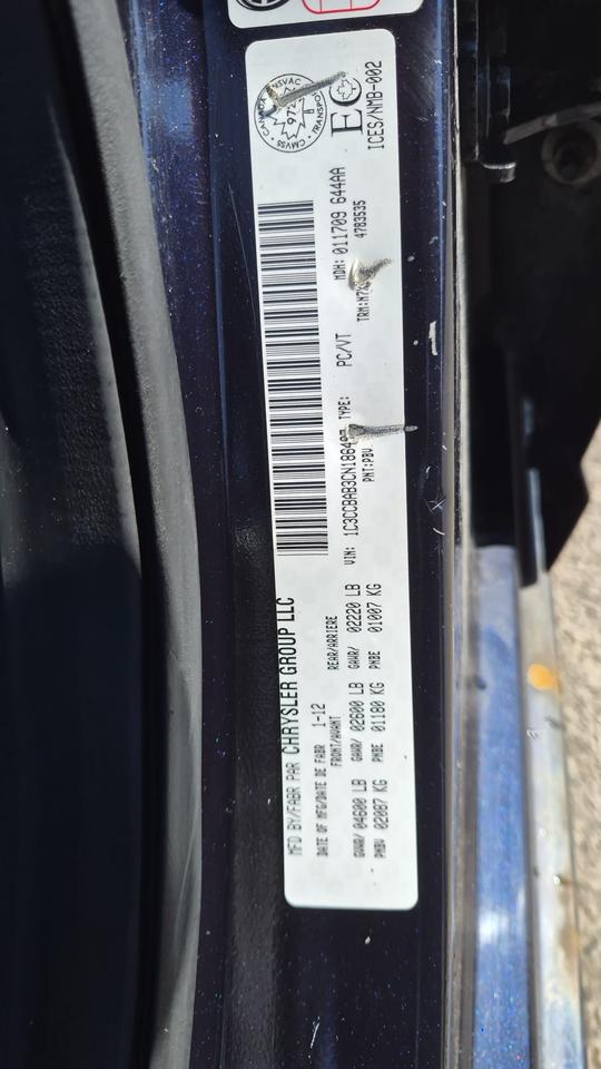 2012 Chrysler 200 LX, 4 CYL, AUTO, ONLY 155KMS, 2 SETS WHEEL, AS IS Photo