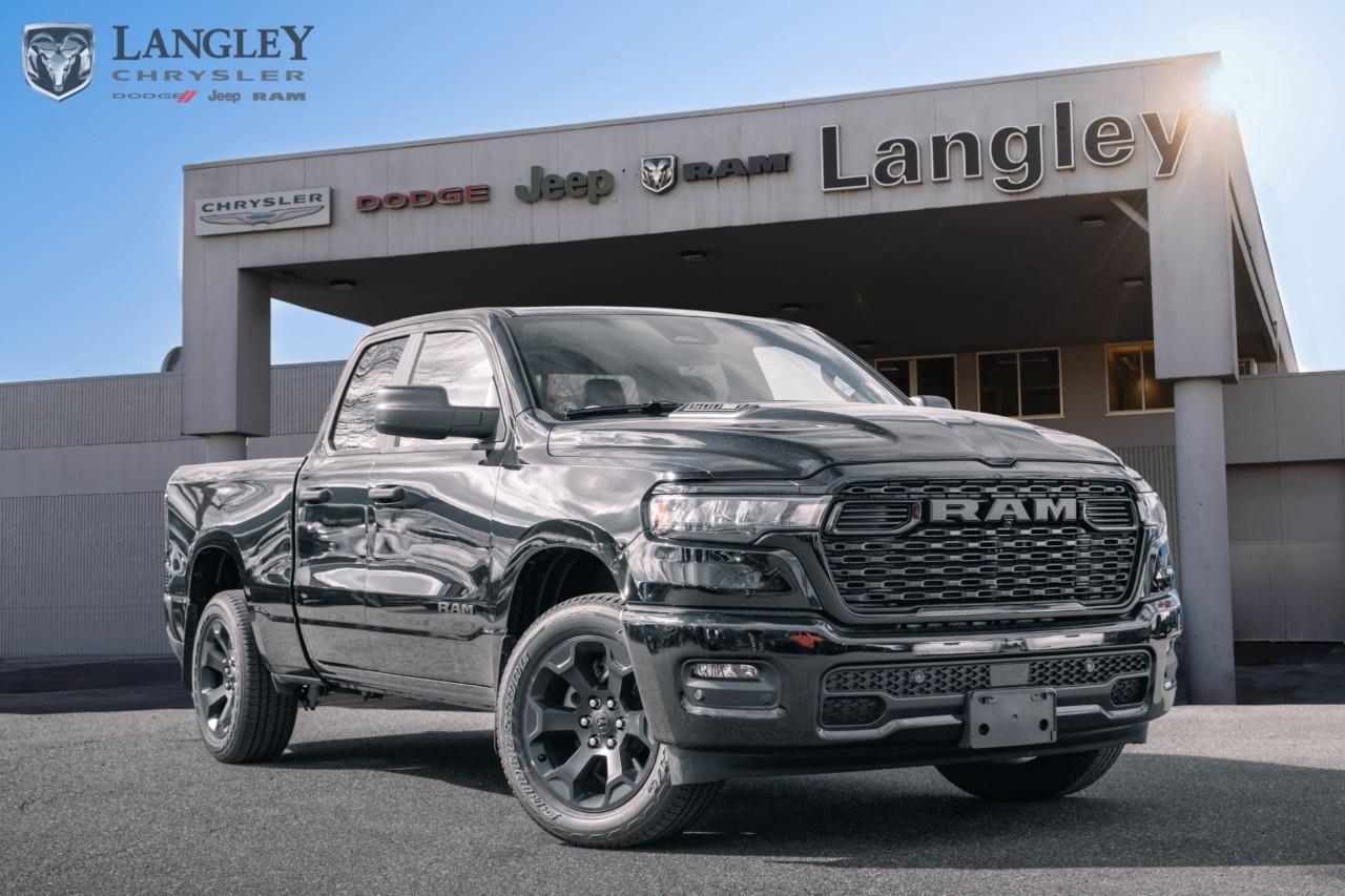 <p><strong>2026 RAM 1500 Express 4x4 Quad Cab 6'4" Box</strong></p><p>The 2026 RAM 1500 Express is a value-focused pickup that combines a sporty, monochromatic exterior with the efficiency of the Pentastar V6 powertrain.</p><ul><li><p><strong>Engine</strong>: 3.6L Pentastar V6 with eTorque (305 hp, 269 lb-ft torque)</p></li><li><p><strong>Drivetrain</strong>: 4x4 with 8-speed automatic transmission</p></li><li><p><strong>Efficiency</strong>: 12.1 L/100 km City / 9.7 L/100 km Highway</p></li><li><p><strong>Max Towing</strong>: Up to 3,679 kg (8,110 lbs)</p></li><li><p><strong>Max Payload</strong>: Up to 1,075 kg (2,370 lbs)</p></li><li><p><strong>Technology</strong>: Uconnect 5 with 8.4-inch touchscreen and wireless smartphone integration</p></li><li><p><strong>Key Features</strong>: 20-inch aluminum wheels, body-colour bumpers, and a 6'4" cargo box</p></li></ul><p>Come book a test drive at Langley Chrysler, conveniently located in Langley, British Columbia.</p>*All new vehicle purchases are plus the PDI accessory installs and any price increases provided by the manufacturer. For trucks the accessories will include wheel locks, spray-in liners, and mud flaps. For all other vehicles, wheel locks are standard, other equipment may apply. Confirm with the dealer.

<p>*All prices are net of all manufacturer incentives and/or rebates and are subject to change by the manufacturer without notice. All prices plus applicable taxes, applicable environmental recovery charges, documentation of $599 and full tank of fuel surcharge of $76 if a full tank is chosen.<br />Other items available that are not included in the above price:<br />Tire & Rim Protection and Key fob insurance starting from $599<br />Service contracts (extended warranties) for up to 7 years and 200,000 kms starting from $599<br />Custom vehicle accessory packages, mudflaps and deflectors, tire and rim packages, lift kits, exhaust kits and tonneau covers, canopies and much more that can be added to your payment at time of purchase<br />Undercoating, rust modules, and full protection packages starting from $199<br />Flexible life, disability and critical illness insurances to protect portions of or the entire length of vehicle loan?im?im<br />Financing Fee of $500 when applicable<br />Prices shown are determined using the largest available rebates and incentives and may not qualify for special APR finance offers. See dealer for details. This is a limited time offer.</p>