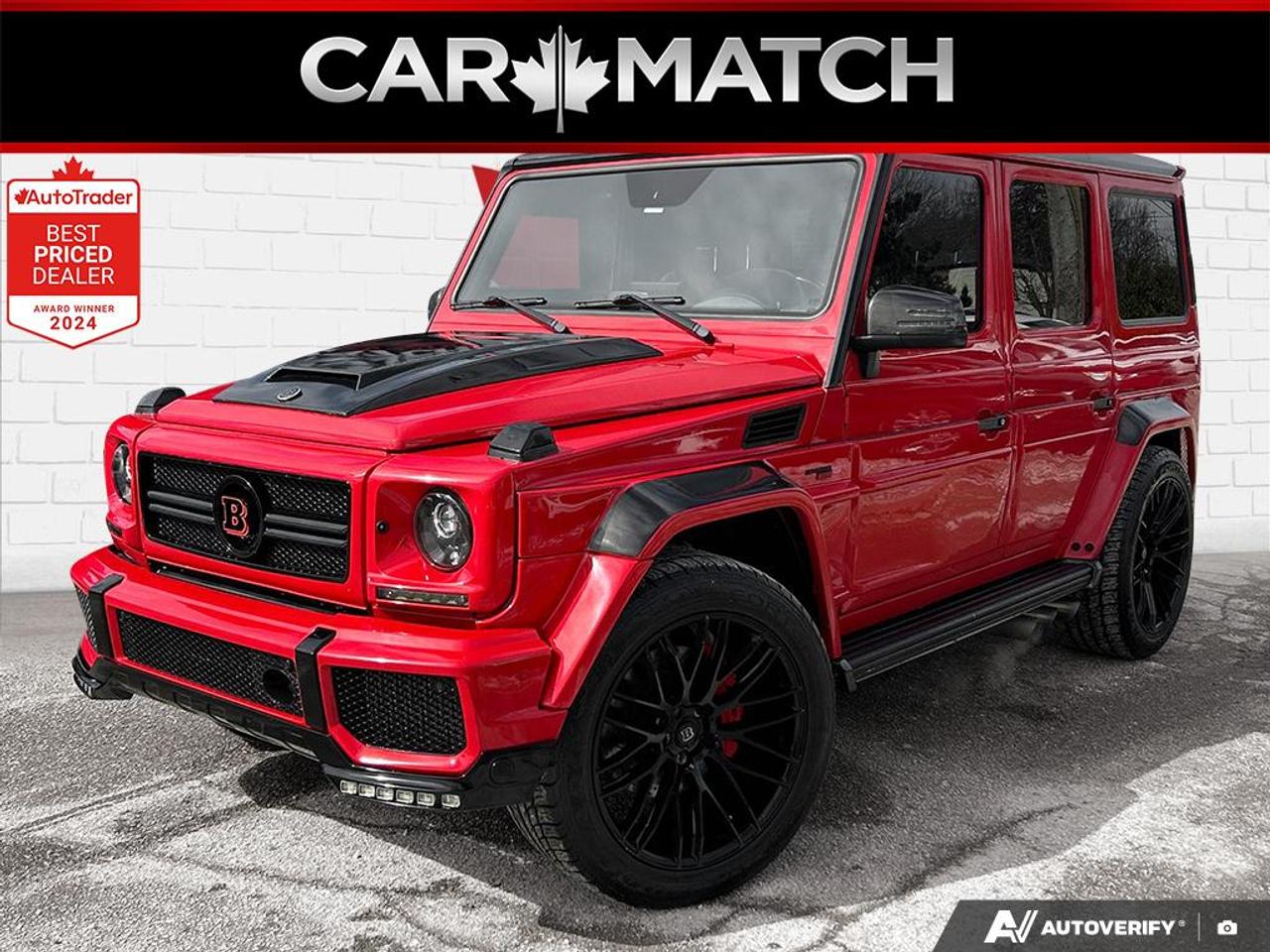 <p>G63 AMG / BRABUS 700 BODY KIT / RED DIMOND STICH LEATHER / NAVIGATION / AFTERMARKET BLACK WHEELS / HTD SEATS / LOADED / 131999 KM&nbsp;</p><p>*** VEHICLE COMES CERTIFIED *** NO HIDDEN FEES *** WE DEAL WITH ALL THE MAJOR BANKS JUST LIKE THE FRANCHISE DEALERS *** WORTH THE DRIVE TO CAMBRIDGE ****<br><br><br>HOURS : MONDAY TO THURSDAY 11 AM TO 7 PM FRIDAY 11 AM TO 6 PM SATURDAY 10 AM TO 5 PM<br><br><br>ADDRESS : 6 JAFFRAY ST CAMBRIDGE ONTARIO</p><p>&nbsp;</p>