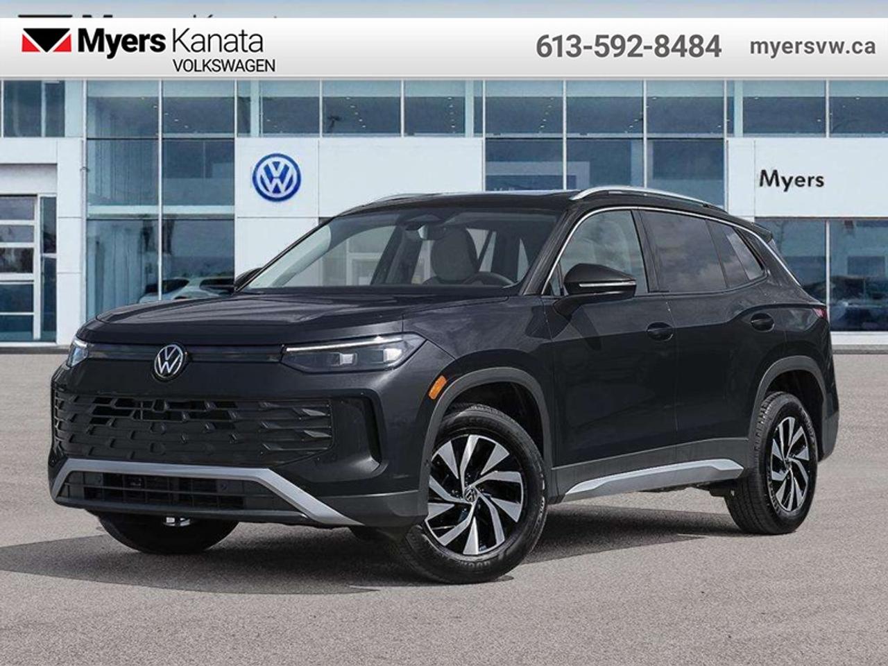 <b>Wireless Charging,  Heated Seats,  Heated Steering Wheel,  Adaptive Cruise Control,  Remote Start!</b><br> <br> The 2026 Volkswagen Tiguan features advanced safety and driver-assist technologies engineered to support your journey with confidence.<br> <br>From the outside, the 2026 Volkswagen Tiguan makes a bold impression with its upright proportions, sharp body lines and modern lighting elements that reflect Volkswagens evolving design language. Inside, the cabin highlights quality materials, intuitive connectivity and seating designed to comfortably accommodate passengers and gear. With its refined look, intelligent features and Volkswagens reputation for engineering, the Tiguan delivers a well-balanced and engaging compact SUV experience.<br> <br>This Dp Blk Prl SUV has an Automatic transmission and is powered by a 201HP 2.0L 4 Cylinder Engine. <br> <br> Our Tiguans trim level is Trendline. Standard features include heated front seats with a heated steering wheel, adaptive cruise control, remote engine start, wireless device charging, and a 12.9-inch infotainment screen with wireless Apple CarPlay and Android Auto. Safety features also include lane keep assist with lane departure warning, collision mitigation, blind spot alert, and front and rear parking sensors. This vehicle has been upgraded with the following features: Wireless Charging, Heated Seats, Heated Steering Wheel, Adaptive Cruise Control, Remote Start, Lane Keep Assist, Blind Spot Detection.<br><br> <br>To apply right now for financing use this link: <a href=https://www.myersvw.ca/financing-request/ target=_blank>https://www.myersvw.ca/financing-request/</a><br> <br/><br>Call one of our experienced Sales Representatives today and book your very own test drive! Why buy from us? Move with the Myers Automotive Group since 1942! We take all trade-ins - Appraisers on site!<br> Come by and check out our fleet of 30+ used cars and trucks and 140+ new cars and trucks for sale in Kanata.  o~o