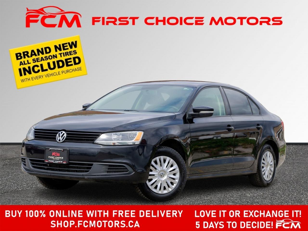 ** ** SPECIAL LIMITED TIME OFFER ** ** PURCHASE ANY VEHICLE THIS WEEK AND RECEIVE 4 BRAND-NEW ALL-SEASON TIRES AT NO ADDITIONAL COST!!! DON   T MISS THIS EXCLUSIVE CHANCE TO UPGRADE YOUR RIDE AND STAY PREPARED FOR ANY WEATHER!!! <br><br>EXCITING NEWS FROM FIRST CHOICE MOTORS! Our brand-new online showroom is now open to the public, bringing the ultimate car shopping experience right to your fingertips! Enjoy a 100% online car shopping experience, with over 500 certified vehicles in stock, comprehensive protection plans, and thousands of new auto parts & accessories available! Plus, for a limited time, were offering FREE deliveries across Ontario on all vehicle purchases! Dont miss out   visit Shop.fcmotors.ca to find and upgrade your perfect vehicle today!<br><br>Welcome to First Choice Motors, the largest car dealership in Toronto of pre-owned cars, SUVs, and vans priced between $5000-$15,000. With an impressive inventory of over 300 vehicles in stock, we are dedicated to providing our customers with a vast selection of affordable and reliable options. <br><br>Were thrilled to offer a used 2014 Volkswagen Jetta TRENDLINE, black color with 220,000km (STK#9669) This vehicle was $6990 NOW ON SALE FOR $5990. It is equipped with the following features:<br>- Manual Transmission<br>- Power windows<br>- Power locks<br>- Power mirrors<br>- Air Conditioning<br><br>At First Choice Motors, we believe in providing quality vehicles that our customers can depend on. All our vehicles come with a 36-day guarantee on all safety related items. We also offer additional warranty options up to 5 years for our customers who want extra peace of mind.<br><br>Furthermore, all our vehicles are sold fully certified with brand new brakes rotors and pads, a fresh oil change, and brand new set of all-season tires installed & balanced. You can be confident that this car is in excellent condition and ready to hit the road.<br><br>At First Choice Motors, we believe that everyone deserves a chance to own a reliable and affordable vehicle. Thats why we offer financing options with low interest rates starting at 7.9% O.A.C. Were proud to approve all customers, including those with bad credit, no credit, students, and even 9 socials. Our finance team is dedicated to finding the best financing option for you and making the car buying process as smooth and stress-free as possible.<br><br>Our dealership is open 7 days a week to provide you with the best customer service possible. We carry the largest selection of used vehicles for sale under $9990 in all of Ontario. We stock over 300 cars, mostly Hyundai, Chevrolet, Mazda, Honda, Volkswagen, Toyota, Ford, Dodge, Kia, Mitsubishi, Acura, Lexus, and more. With our ongoing sale, you can find your dream car at a price you can afford. Come visit us today and experience why we are the best choice for your next used car purchase!<br><br>All prices include $22.00 OMVIC Fee.  Excludes, license plates, ownership registration and ONTARIO HST (13%)<br>*No Credit Card payments can be accepted for Vehicle Purchases*
