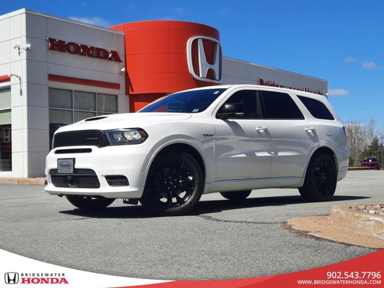 Recent Arrival!White Knuckle Clearcoat2020 Dodge Durango R/T AWD 8-Speed AutomaticFresh MVI-Motor vehicle inspection and current service completed- Oil and filter change- Interior and exterior detailing-Carfaxes vehicle history will be provided-Brakes and tire measurements pass certification standards-Qualifies for several warranty upgrade options-Flexible financing options available-All trade ins are welcomeHelping over 700 customers a year find the right vehicle for them.We are excited to help you with your next vehicle purchase.
