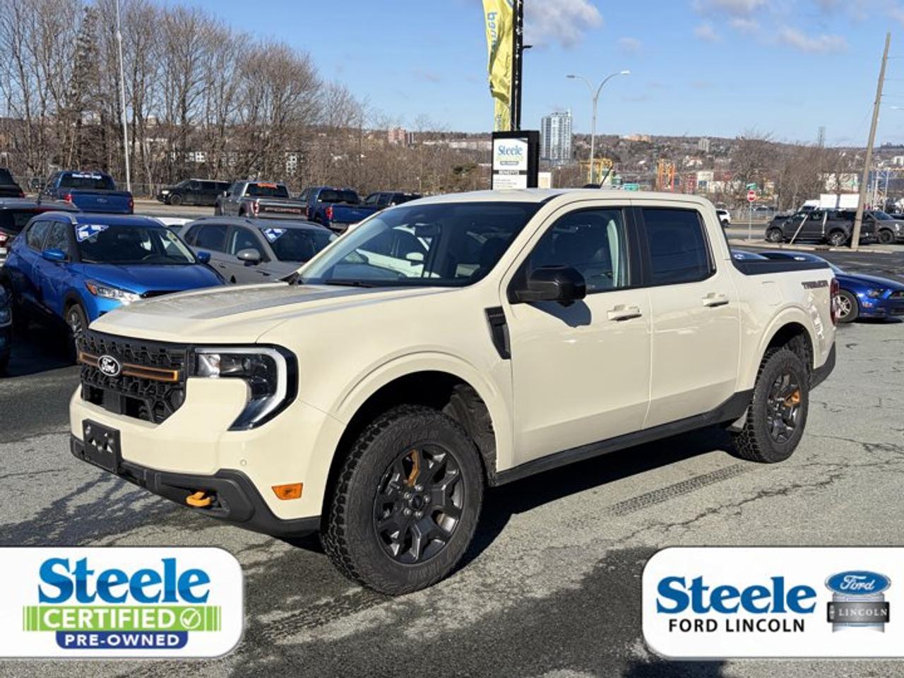 Recent Arrival!Desert Sand2025 Ford Maverick TremorAWD 8-Speed Automatic EcoBoost 2.0L I4 GTDi DOHC Turbocharged VCTVALUE MARKET PRICING!!.ALL CREDIT APPLICATIONS ACCEPTED! ESTABLISH OR REBUILD YOUR CREDIT HERE. APPLY AT https://steeleadvantagefinancing.com/6198 We know that you have high expectations in your car search in Halifax. So if youre in the market for a pre-owned vehicle that undergoes our exclusive inspection protocol, stop by Steele Ford Lincoln. Were confident we have the right vehicle for you. Here at Steele Ford Lincoln, we enjoy the challenge of meeting and exceeding customer expectations in all things automotive.