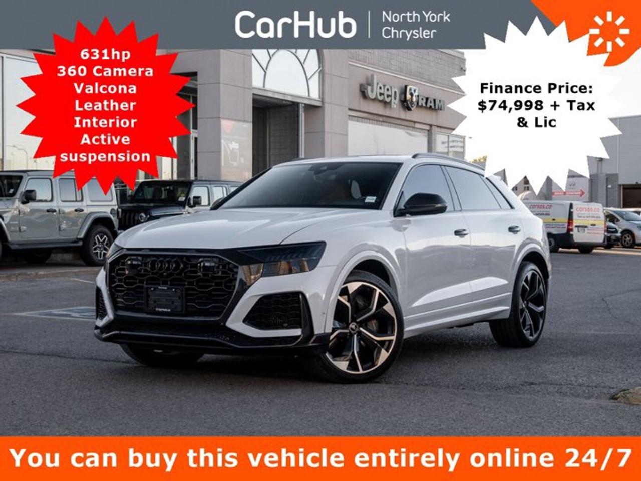 2021 Audi RS Q8 4.0 TFSI Quattro Twin-Turbo V8 631hp Panoramic Roof 360 Camera Valcona Leather Interior Active suspension Photo