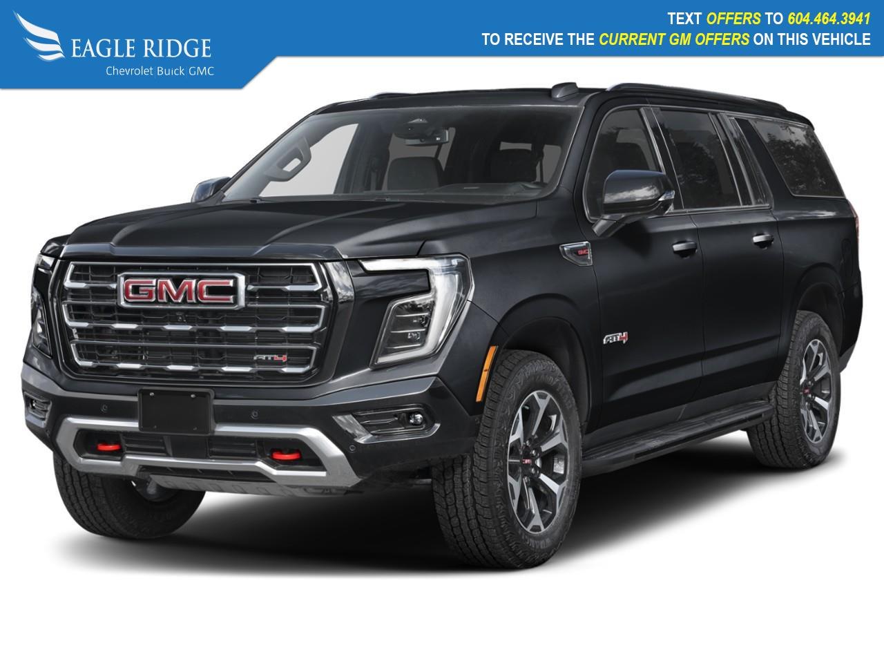 <p>20" machined aluminum wheels, front skid plate with red recovery hooks, Magnetic Ride Control Suspension, AutoSense power liftgate, heated and ventilated leather seats, backup cameras, and lane keep assist. Available: 16.8" premium GMC infotainment system, Apple CarPlay, Android Auto, Premium Capability Package with Active Response 4WD,</p>