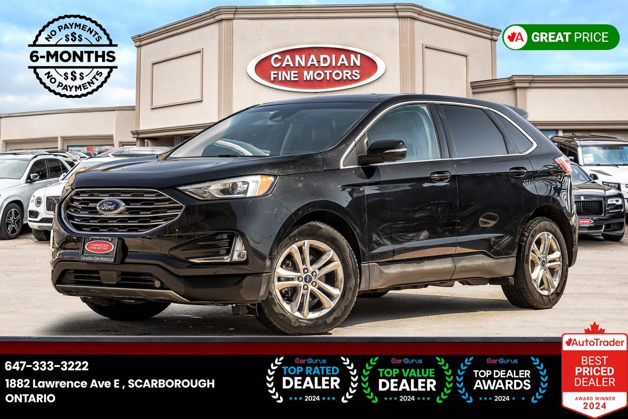 <p>ENJOY 6 MONTHS NO PAYMENT!!<br><br><br><br><br>FORD INSPECTION AVAILABLE UPON REQUEST!!<br>***CARFAX VERIFIED UPON REQUEST***<br>,<br>BLACK OVER BLACK LEATHER INT,<br><br><br>PANORAMIC SUNROOF, NAVIGATION,, HEATED SEATS, REAR, AIR CONDITIONING, CRUISE CTRL, CLIMATE CONTROL, TILT WHEEL, BACKUP CAMERA, BLUETOOTH, TRACTION CONTROL, AND MORE!<br><br><br>PRICE EXCLUDES ALL APPLICABLE TAXES AND LICENSING. ALL VEHICLES, UNLESS OTHERWISE SPECIFIED CAN BE CERTIFIED FOR AN ADDITIONAL COST OF $695. OTHERWISE AS PER REGULATIONS THE VEHICLE IS NOT CERTIFIED NOT DRIVABLE.<br><br><br>**PRICE ADVERTISED ONLINE HAS A $1500 FINANCE PURCHASING CREDIT, CASH PRICE MAY DIFFER. PLEASE CONTACT THE DEALER FOR MORE INFORMATION ON CASH PURCHASE. *DO NOT REFER TO CALCULATE MY PAYMENT TAB FOR CASH PURCHASE. **<br><br><br>***FINANCING AVAILABLE**DEFERRAL OPTION AVAILABLE UP TO 6 MONTHS (NO PAYMENTS FOR 6 MONTHS)**INTEREST NOT INCLUDED IN DEFERRAL & EXTRA SUBJECT TO O.A.C</p>