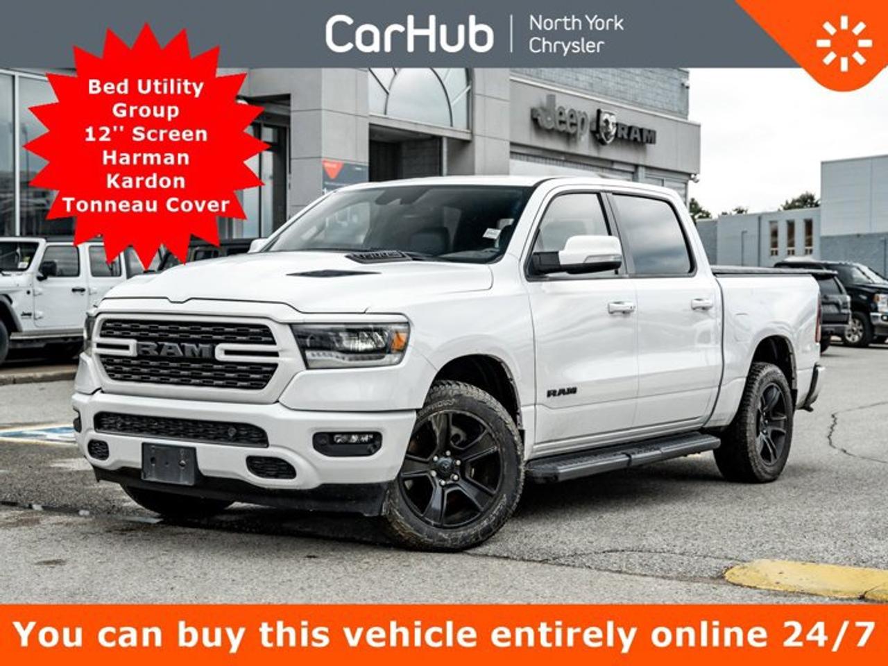 Used 2022 RAM 1500 Sport 5'7'' Box V8 Bed Utility Group 12'' Screen Harman Kardon Tonneau Cover for sale in Thornhill, ON