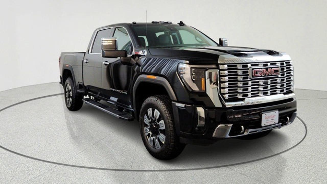 The 2026 GMC Sierra 2500HD Denali is a heavy-duty pickup that combines serious towing and hauling capability with upscale comfort and technology. Its equipped with a powerful Duramax 6.6-liter turbo-diesel V8 engine producing up to 470 hp and 975 lb-ft of torque, paired with a 10-speed automatic transmission. It offers advanced trailer-assist technologies and a six-function MultiPro tailgate. Inside, the Denali trim features premium materials, a large 13.4-inch touchscreen with Google built-in, a digital driver display, luxurious leather-trimmed seating with available massage functions, and a suite of advanced safety and connectivity features.This model comes ready to work with a gooseneck / 5th wheel package and a Universal Vehicle Module. Theres also a power sunroof to take it all in.