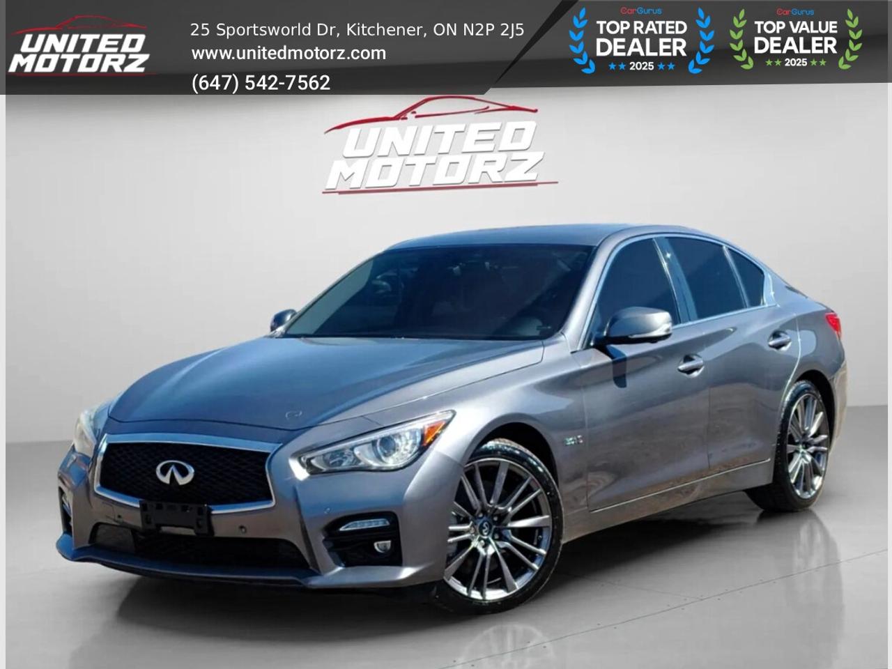 2016 Infiniti Q50 S Red Sport 400 Hp 3.0T V6~SAFETY CERTIFIED~ Photo0