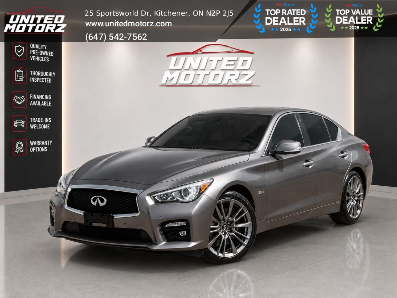 2016 Infiniti Q50 S Red Sport 400 Hp 3.0T V6~SAFETY CERTIFIED~ Photo0