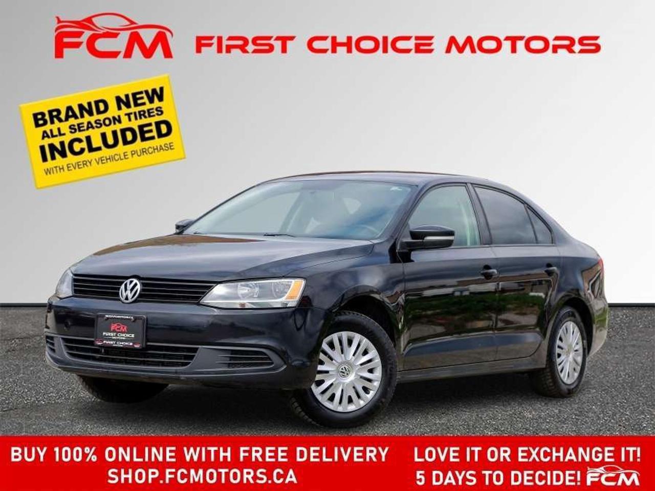 ** ** SPECIAL LIMITED TIME OFFER ** ** PURCHASE ANY VEHICLE THIS WEEK AND RECEIVE 4 BRAND-NEW ALL-SEASON TIRES AT NO ADDITIONAL COST!!! DONT MISS THIS EXCLUSIVE CHANCE TO UPGRADE YOUR RIDE AND STAY PREPARED FOR ANY WEATHER!!!       EXCITING NEWS FROM FIRST CHOICE MOTORS! Our brand-new online showroom is now open to the public, bringing the ultimate car shopping experience right to your fingertips! Enjoy a 100% online car shopping experience, with over 500 certified vehicles in stock, comprehensive protection plans, and thousands of new auto parts & accessories available! Plus, for a limited time, were offering FREE deliveries across Ontario on all vehicle purchases! Dont miss outvisit Shop.fcmotors.ca to find and upgrade your perfect vehicle today!      Welcome to First Choice Motors, the largest car dealership in Toronto of pre-owned cars, SUVs, and vans priced between $5000-$15,000. With an impressive inventory of over 300 vehicles in stock, we are dedicated to providing our customers with a vast selection of affordable and reliable options.       Were thrilled to offer a used 2014 Volkswagen Jetta TRENDLINE, black color with 220,000km (STK#10007) This vehicle was $6990 NOW ON SALE FOR $5990. It is equipped with the following features:   - Manual Transmission   - Power windows   - Power locks   - Power mirrors   - Air Conditioning      At First Choice Motors, we believe in providing quality vehicles that our customers can depend on. All our vehicles come with a 36-day guarantee on all safety related items. We also offer additional warranty options up to 5 years for our customers who want extra peace of mind.      Furthermore, all our vehicles are sold fully certified with brand new brakes rotors and pads, a fresh oil change, and brand new set of all-season tires installed & balanced. You can be confident that this car is in excellent condition and ready to hit the road.      At First Choice Motors, we believe that everyone deserves a chance to own a reliable and affordable vehicle. Thats why we offer financing options with low interest rates starting at 7.9% O.A.C. Were proud to approve all customers, including those with bad credit, no credit, students, and even 9 socials. Our finance team is dedicated to finding the best financing option for you and making the car buying process as smooth and stress-free as possible.      Our dealership is open 7 days a week to provide you with the best customer service possible. We carry the largest selection of used vehicles for sale under $9990 in all of Ontario. We stock over 300 cars, mostly Hyundai, Chevrolet, Mazda, Honda, Volkswagen, Toyota, Ford, Dodge, Kia, Mitsubishi, Acura, Lexus, and more. With our ongoing sale, you can find your dream car at a price you can afford. Come visit us today and experience why we are the best choice for your next used car purchase!      All prices include $22.00 OMVIC Fee.  Excludes, license plates, ownership registration and ONTARIO HST (13%)   *No Credit Card payments can be accepted for Vehicle Purchases*    *No Credit Card payments can be accepted for Vehicle Purchases*