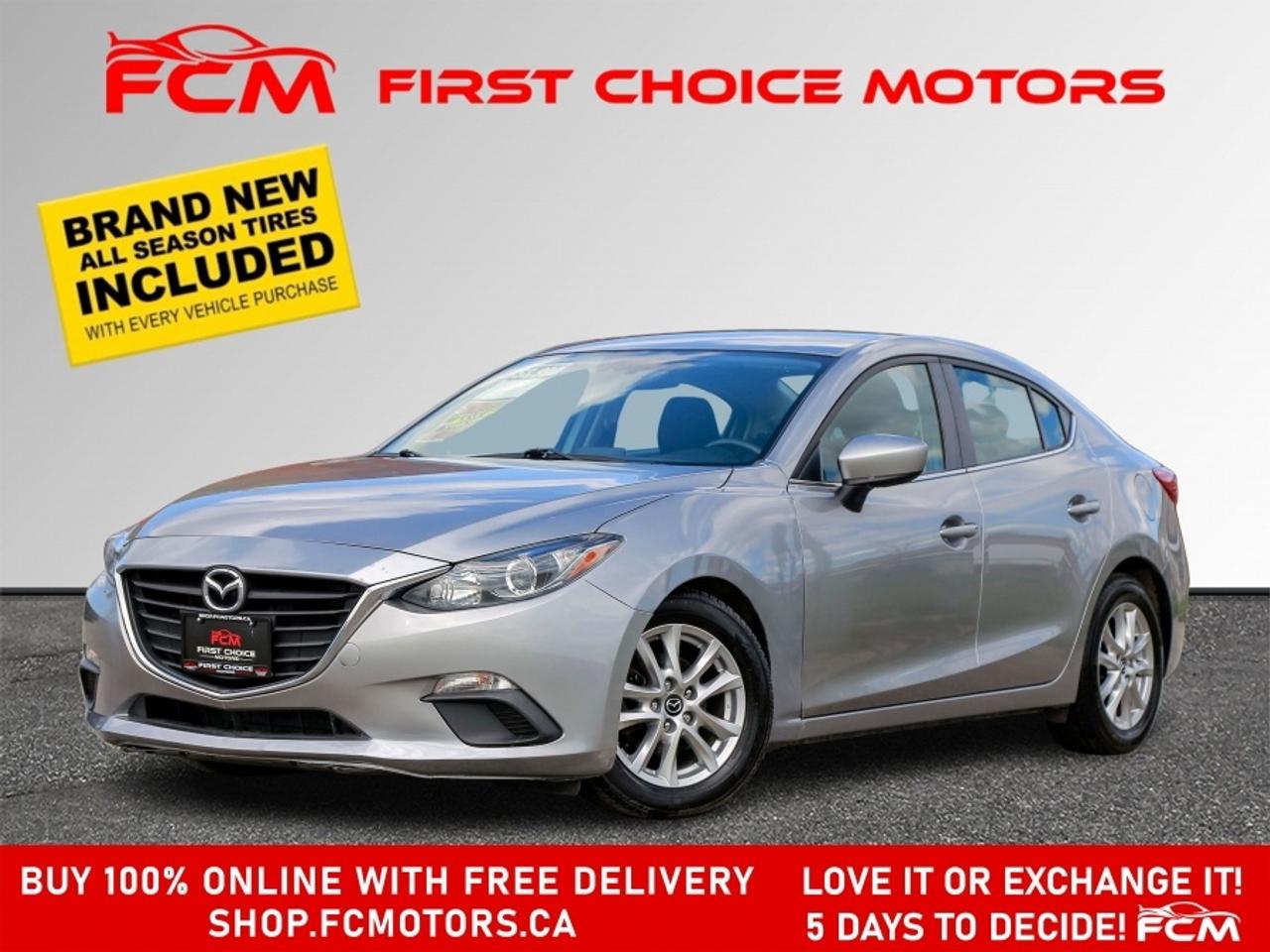 ** ** SPECIAL LIMITED TIME OFFER ** ** PURCHASE ANY VEHICLE THIS WEEK AND RECEIVE 4 BRAND-NEW ALL-SEASON TIRES AT NO ADDITIONAL COST!!! DONT MISS THIS EXCLUSIVE CHANCE TO UPGRADE YOUR RIDE AND STAY PREPARED FOR ANY WEATHER!!!       EXCITING NEWS FROM FIRST CHOICE MOTORS! Our brand-new online showroom is now open to the public, bringing the ultimate car shopping experience right to your fingertips! Enjoy a 100% online car shopping experience, with over 500 certified vehicles in stock, comprehensive protection plans, and thousands of new auto parts & accessories available! Plus, for a limited time, were offering FREE deliveries across Ontario on all vehicle purchases! Dont miss outvisit Shop.fcmotors.ca to find and upgrade your perfect vehicle today!      Welcome to First Choice Motors, the largest car dealership in Toronto of pre-owned cars, SUVs, and vans priced between $5000-$15,000. With an impressive inventory of over 300 vehicles in stock, we are dedicated to providing our customers with a vast selection of affordable and reliable options.       Were thrilled to offer a used 2014 Mazda MAZDA3 GS Skyactiv, grey color with 248,000km (STK#9700) This vehicle was $8990 NOW ON SALE FOR $7990. It is equipped with the following features:   - Automatic Transmission   - Heated seats   - Bluetooth   - Reverse camera   - Alloy wheels   - Power windows   - Power locks   - Power mirrors   - Air Conditioning      At First Choice Motors, we believe in providing quality vehicles that our customers can depend on. All our vehicles come with a 36-day guarantee on all safety related items. We also offer additional warranty options up to 5 years for our customers who want extra peace of mind.      Furthermore, all our vehicles are sold fully certified with brand new brakes rotors and pads, a fresh oil change, and brand new set of all-season tires installed & balanced. You can be confident that this car is in excellent condition and ready to hit the road.      At First Choice Motors, we believe that everyone deserves a chance to own a reliable and affordable vehicle. Thats why we offer financing options with low interest rates starting at 7.9% O.A.C. Were proud to approve all customers, including those with bad credit, no credit, students, and even 9 socials. Our finance team is dedicated to finding the best financing option for you and making the car buying process as smooth and stress-free as possible.      Our dealership is open 7 days a week to provide you with the best customer service possible. We carry the largest selection of used vehicles for sale under $9990 in all of Ontario. We stock over 300 cars, mostly Hyundai, Chevrolet, Mazda, Honda, Volkswagen, Toyota, Ford, Dodge, Kia, Mitsubishi, Acura, Lexus, and more. With our ongoing sale, you can find your dream car at a price you can afford. Come visit us today and experience why we are the best choice for your next used car purchase!      All prices include $22.00 OMVIC Fee.  Excludes, license plates, ownership registration and ONTARIO HST (13%)   *No Credit Card payments can be accepted for Vehicle Purchases*    *No Credit Card payments can be accepted for Vehicle Purchases*