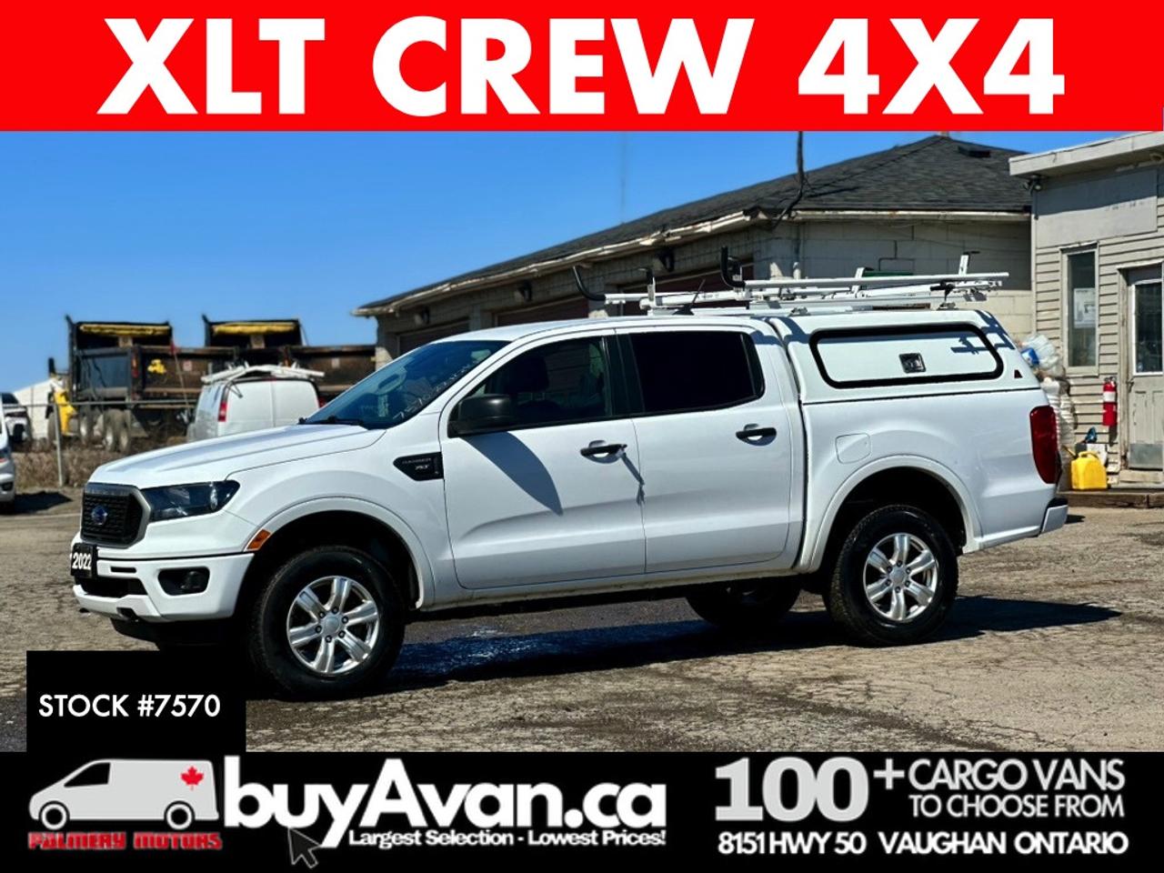 2022 Ford Ranger XLT Crew Cab 4x4 + Cap With Racks *CERTIFIED* Photo