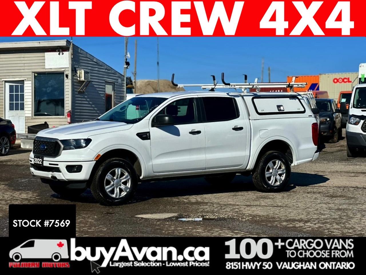 2022 Ford Ranger Ranger XLT Crew Cab 4x4 + Cap W/racks Photo0