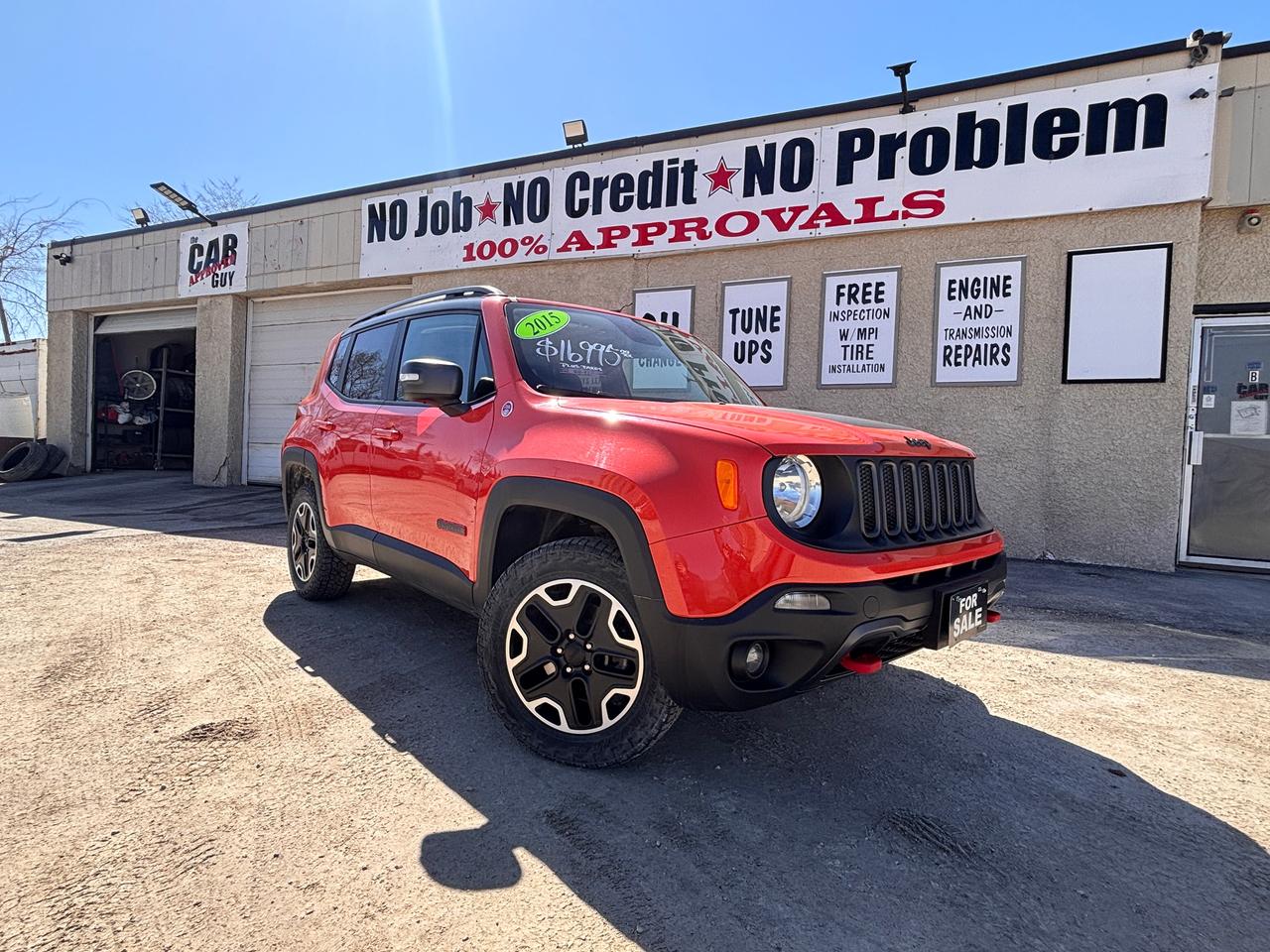 <p>🚙🔥 <strong>2015 Jeep Renegade Trailhawk 4X4 &ndash; Trail Rated Capability &bull; Compact Adventure &bull; Ready for Anything!</strong> 🔥🚙</p><p>✔️ Trailhawk Trim | ✔️ 4X4 Capability | ✔️ Adventure Ready | ✔️ Fuel Efficient SUV</p><p>📦 <strong>Stock #:</strong> FPC51386<br>🔎 <strong>VIN #:</strong> ZACCJBCT9FPC51386<br>🏷️ <strong>Dealer#4660</strong></p><p>💰 <strong>Financing Available &ndash; ALL Credit Types Welcome!</strong><br>🔄 <strong>Trade-Ins Welcome!</strong></p><p>The <strong>2015 Jeep Renegade Trailhawk 4X4</strong> is the perfect combination of everyday practicality and true Jeep capability. With its bold styling, Trail Rated 4X4 system, and compact SUV design, this Renegade is ready for Manitoba winters, city driving, gravel roads, and weekend adventures.</p><p>Powered by a reliable <strong>2.4L 4-Cylinder engine</strong>, this Trailhawk delivers a great balance of fuel efficiency, comfort, and off-road confidence&mdash;giving you the freedom to go wherever the road takes you.</p><p>━━━━━━━━━━━━━━━━━━</p><p>⚙️ <strong>Vehicle Information</strong></p><p>&bull; 2.4L 4-Cylinder Engine<br>&bull; Automatic Transmission<br>&bull; 4X4 Drivetrain<br>&bull; Trailhawk Trim Package<br>&bull; Compact SUV Design<br>&bull; Green Exterior <em>(if applicable)</em></p><p>━━━━━━━━━━━━━━━━━━</p><p>✨ <strong>Comfort & Convenience</strong></p><p>✔️ Heated Front Seats<br>✔️ Comfortable Cloth Interior<br>✔️ Air Conditioning & Rear Defrost<br>✔️ Adjustable Steering Wheel<br>✔️ Spacious Compact SUV Layout<br>✔️ Folding Rear Seats for Extra Cargo Space</p><p>━━━━━━━━━━━━━━━━━━</p><p>📱 <strong>Technology Features</strong></p><p>✔️ Touchscreen Infotainment System<br>✔️ Bluetooth Connectivity<br>✔️ Backup Camera<br>✔️ Cruise Control<br>✔️ Power Windows, Locks & Mirrors<br>✔️ Steering Wheel Mounted Controls</p><p>━━━━━━━━━━━━━━━━━━</p><p>🛡️ <strong>Safety & Capability</strong></p><p>✔️ Jeep Trail Rated 4X4 System<br>✔️ Select-Terrain Drive Modes<br>✔️ Stability & Traction Control<br>✔️ ABS Braking System<br>✔️ Multiple Airbags<br>✔️ Built for All-Season Canadian Driving</p><p>━━━━━━━━━━━━━━━━━━</p><p>💎 <strong>Why Youll Love This Renegade Trailhawk</strong></p><p>🌲 True Jeep capability in a compact SUV package<br>❄️ Ready for Manitoba winters and changing road conditions<br>⛽ Great balance of fuel economy and performance<br>🚙 Easy to drive while still adventure capable<br>🔥 A unique SUV that stands out from the crowd</p><p>━━━━━━━━━━━━━━━━━━</p><p>📍 <strong>THE CAR GUY INC.</strong><br>2850 Dugald Road, Winnipeg, MB R2C 3Z5</p><p>📞 <strong>Office:</strong> 204-255-1297<br>☎️ <strong>Toll Free:</strong> 1-866-439-2295<br>📱 <strong>Call or Text Sales:</strong> 204-881-5932</p><p>🌐 <strong>Website:</strong> <a href=https://carguyinc.ca/>https://carguyinc.ca</a><br>📘 <strong>Facebook:</strong> The Car Guy Inc.<br>📸 <strong>Instagram:</strong> @thecarguyinc<br>🎵 <strong>TikTok:</strong> @thecarguyinc</p><p>🕒 <strong>Hours of Operation</strong><br>Monday&ndash;Friday: <strong>10:00 AM &ndash; 6:00 PM</strong><br>Saturday: <strong>10:00 AM &ndash; 5:00 PM</strong><br>Sunday: <strong>Closed</strong></p><p>🚨 <strong>Looking for a compact SUV with real Jeep capability?</strong> This <strong>2015 Jeep Renegade Trailhawk 4X4</strong> is ready for your next adventure! Stop by The Car Guy Inc., check it out online, or message us today to book your test drive before its gone!</p><p>⚠️ <strong>IMPORTANT FEATURE DISCLAIMER</strong><br>Please note: The features listed above are auto-generated using the vehicles VIN. While we strive for accuracy, actual features may vary by vehicle. Please confirm all details with the dealership, as the listed features are not guaranteed.</p>