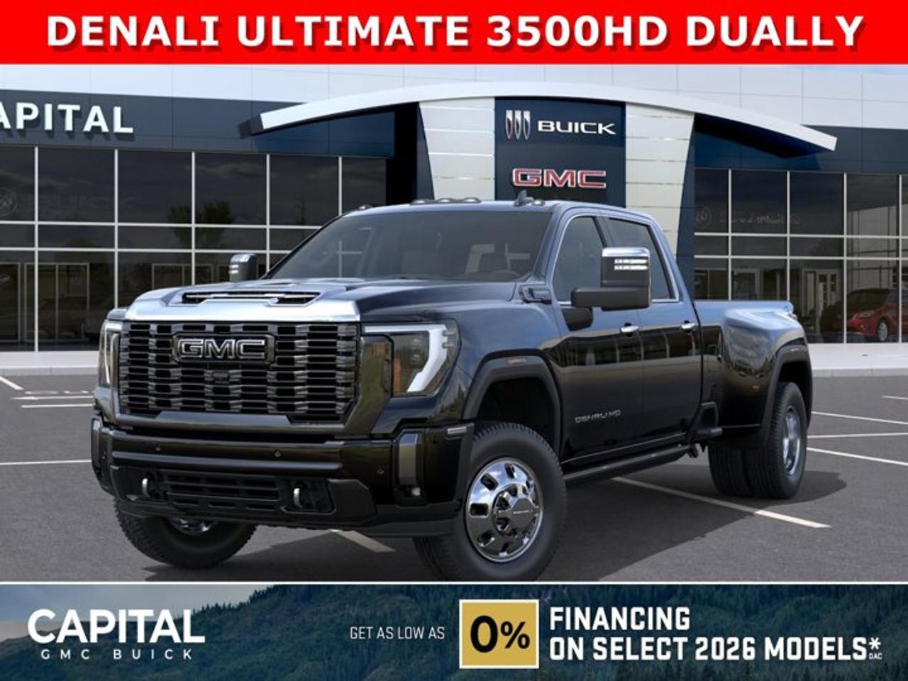 This 2026 ULTIMATE DENALI HD 3500 DUALLY is the benchmark for LUXURY. Fully equipped with every option including Massaging Power Seats, Heated and Cooled Seats, Heads-Up Display, Adaptive Cruise, Rear Streaming Mirror, Signature Alpine Umber Interior, Vader Chrome, Duramax Engine, 360 Cam, Sunroof and so much more... CALL NOW and secure yours today..Ask for the Internet Department for more information or book your test drive today! Text (or call) 780-435-4000 for fast answers at your fingertips!Disclaimer: All prices are plus taxes and include all cash credits and loyalties. See dealer for details. AMVIC Licensed Dealer # B1044900