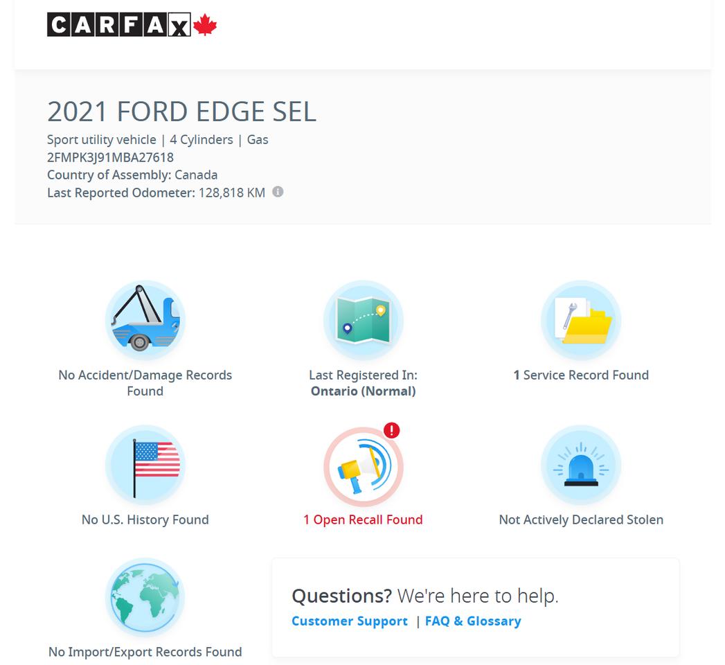 2021 Ford Edge SEL+ApplePlay+Remote Start+CLEAN CARFAX Photo