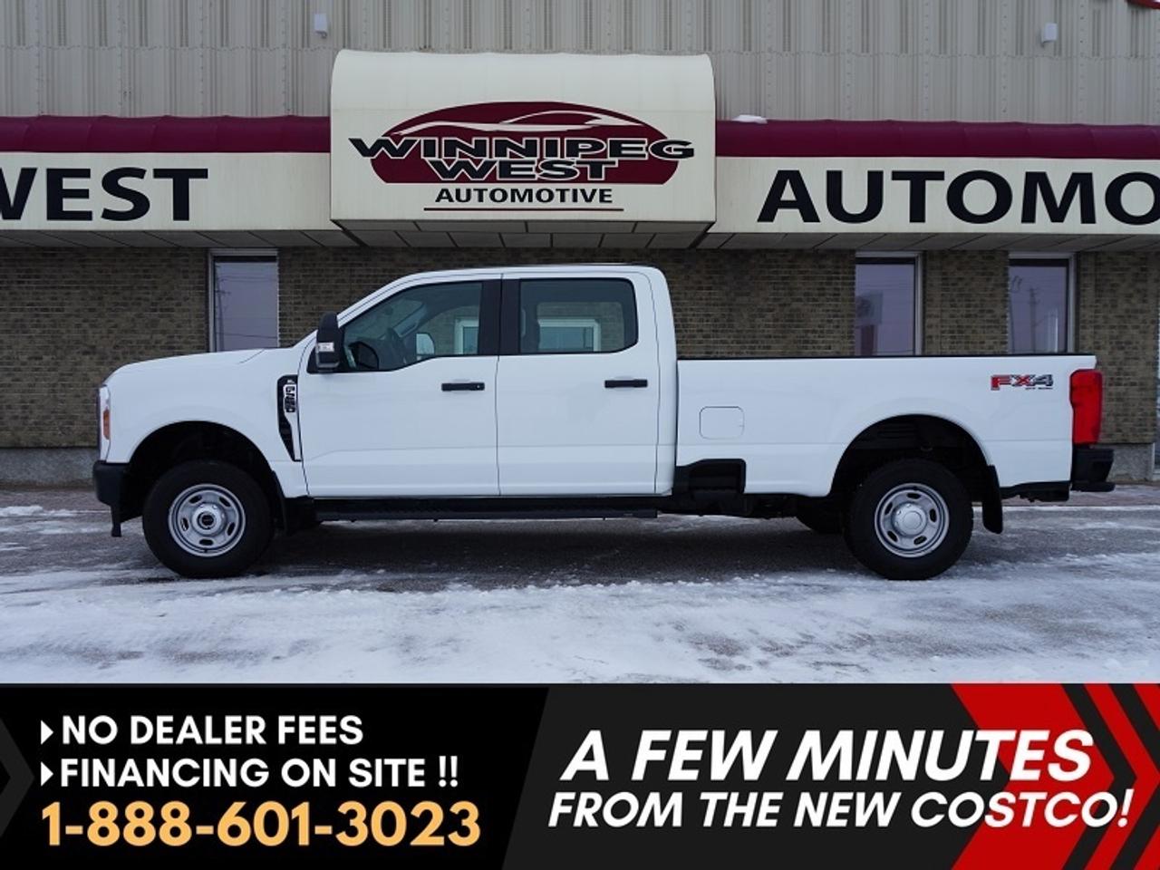 *** Dealer arranged financing on site! Quick, Simple,  no calls or waiting on bank appointments required!! Drive away today ***   NO ADMINISTRATION FEES!!

LIKE NEW!! This is an exceptionally clean 2024 Ford F-250 Super Duty Crew Cab FX4 4x4, powered by the proven 6.8L Gas V8. With only 19,000 kilometers, this truck is barely broken in! READY TO WORK and comes equipped with the FX4 Off-Road package and Tow Package. HUGE 8-ft BOX!!! Fully protected with a HEAVY-DUTY SPRAY-IN RHINO LINER, making it ideal for hauling gear, tools, or toys without worrying about the elements. The inside is clean and spacious, with room for up to 6 passenger and loaded with the latest SYNC 4 technology and wireless connectivity.

Key Features:
- 10-Speed Automatic Transmission with selectable drive modes
- Large Folding Center Console
- Hill Descent Control 
- Trailer Sway Control & Hill Start Assist
- Integrated Box Side Steps & Rear Corner Steps
- Platform Running Boards
- SYNC Touchscreen Infotainment System
- Apple CarPlay & Android Auto
- Bluetooth Connectivity
- Backup Camera
- Remote Keyless Entry & Factory Remote Start
- Factory Trailer Brake Controller
- Fog Lights & Tow Hooks
- Steering Wheel Mounted Audio & Cruise Controls
- Heated side mirrors


This 2024 Ford F-250 Super Duty is work-ready, tow-ready, and road-ready, offering the perfect balance of power, capability, comfort, and reliability. The perfect truck to add to your fleet or daily commute. This is a truck that looks and drives LIKE NEW without the "new truck" price tag - -  Saves thousands from new!!!

Comes with a Manitoba Safety Certification, and we have many Extended Powertrain warranties available on your vehicle purchase up to 10-year coverage (on eligible vehicles see dealer for details). Financing on site with Zero down financing OAC. Trades accepted. View at Winnipeg West Automotive Group, 5195 Portage Ave. (only a couple of minutes past the new Costco) Dealer permit # 6007, Call now 1(888) 601-3023. This Car is located in Winnipeg Manitoba,  however we can have it shipped anywhere in North America relatively inexpensively.