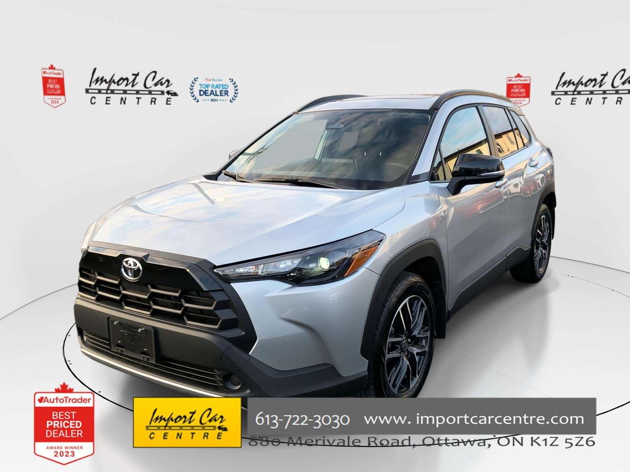 *** OTTAWAS ORIGINAL IMPORT DEALER!!  SMETANA APPROVED ***  Versatile, sips fuel, loaded with safety features and bulletproof reliability!!  Finished in Celestite with Black cloth seating surfaces, incredible all wheel drive handling, keyless proximity key, backup camera, heated seats, heated steering wheel, Toyota Safety Sense 3.0, dynamic radar cruise control, auto high beam, wireless Apple Car Play and Android Auto, hill start assist, privacy glass, automatic climate control, LED headlamps, 18 alloy wheels, roof rails, Qi wireless charging, smart stop technology, vehicle stability control, traction control all compliment this like new 2026 Toyota Corolla Cross LE AWD Premium package.  Former daily rental.  Perfection and beyond!!  Home of the Platinum up to 240,000kms warranty and financing is always available O.A.C Import Car Centre, proudly serving the Ottawa and surrounding area for over 45 years. Come down and experience Import Car Centre for yourself and see just why our customers are so happy! 

 #importcarcentre #smetanaapproved #iccsFormer daily rental.  Perfection and beyond!!  Home of the Platinum up to 240,000kms warranty and financing is always available O.A.C Import Car Centre, proudly serving the Ottawa and surrounding area for over 45 years. Come down and experience Import Car Centre for yourself and see just why our customers are so happy! 

  Advertised price includes $22 OMVIC fee and $40 Carfax fee; excludes taxes and licensing. #importcarcentre #smetanaapproved #iccs