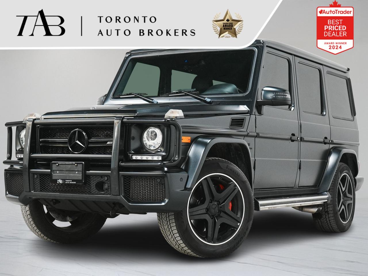 Recent Arrival! Black 2017 Mercedes-Benz G-Class 4MATIC&reg;

NOW OFFERING 3 MONTH DEFERRED FINANCING PAYMENTS ON APPROVED CREDIT. WE OFFER THE BEST FINANCE RATES, AND DONT CHARGE ANY FINANCING FEE Looking for a top-rated pre-owned luxury car dealership in the GTA? Look no further than Toronto Auto Brokers (TAB)! Were proud to have won multiple awards, including the 2024 AutoTrader Best Priced Dealer, the 2024 CarGurus Award, the 2025 Top Choice Award, the 2025 Consumer Satisfaction Award, the 2025 Canadian Choice Award, the 2025 Three Best Rated Dealer Award, and many more!

With 30 years of experience serving the Greater Toronto Area, TAB is a respected and trusted name in the pre-owned luxury car industry. Our 30,000 sq.Ft indoor showroom is home to a wide range of luxury vehicles from top brands like BMW, Mercedes-Benz, Audi, Porsche, Land Rover, Jaguar, Aston Martin, Bentley, Maserati, and more. And we dont just serve the GTA, were proud to offer our services to all cities in Canada, including Vancouver, Montreal, Calgary, Edmonton, Winnipeg, Saskatchewan, Halifax, and more.

At TAB, were committed to providing a no-pressure environment and honest work ethics. As a family-owned and operated business, we treat every customer like family and ensure that every interaction is a positive one. Come experience the TAB Lifestyle at its truest form, luxury car buying has never been more enjoyable and exciting!

We offer a variety of services to make your purchase experience as easy and stress-free as possible. From competitive and simple financing and leasing options to extended warranties, aftermarket services, and full history reports on every vehicle, we have everything you need to make an informed decision. We welcome every trade, even if youre just looking to sell your car without buying, and when it comes to financing or leasing, we offer same day approvals, with access to over 50 lenders, including all of the banks in Canada. Feel free to check out your own Equifax credit score without affecting your credit score, simply click on the Equifax tab above and see if you qualify.

So if youre looking for a luxury pre-owned car dealership in Toronto, look no further than TAB! We proudly serve the GTA, including Toronto, Etobicoke, Woodbridge, North York, York Region, Vaughan, Thornhill, Richmond Hill, Mississauga, Scarborough, Markham, Oshawa, Peteborough, Hamilton, Newmarket, Orangeville, Aurora, Brantford, Barrie, Kitchener, Niagara Falls, Oakville, Cambridge, Kitchener, Waterloo, Guelph, London, Windsor, Orillia, Pickering, Ajax, Whitby, Durham, Cobourg, Belleville, Kingston, Ottawa, Montreal, Vancouver, Winnipeg, Calgary, Edmonton, Regina, Halifax, and more.

Call us today or visit our website to learn more about our inventory and services. And remember, all prices exclude applicable taxes and licensing, and vehicles can be certified at an additional cost of $999.


Awards:
  * ALG Canada Residual Value Awards   * Canadian Car of the Year AJACs Best New Premium Utility Vehicle