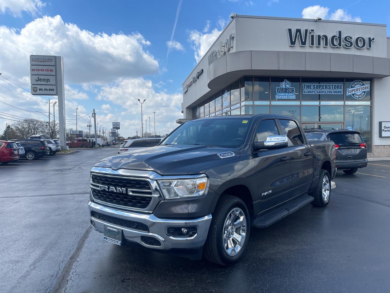 Recent Arrival!Granite Crystal Metallic Clearcoat 2024 Ram 1500 Big Horn/Lone Star 4WD 8-Speed Automatic HEMI 5.7L V8 VVT**CARPROOF CERTIFIED**.* PLEASE SEE OUR MAIN WEBSITE FOR MORE PICTURES AND CARFAX REPORTS * Buy in confidence at WINDSOR CHRYSLER with our 95-point safety inspection by our certified technicians. Searching for your upgrade has never been easier. You will immediately get the low market price based on our market research, which means no more wasted time shopping around for the best price, Its time to drive home the most car for your money today. OVER 100 Pre-Owned Vehicles in Stock! Our Finance Team will secure the Best Interest Rate from one of out 20 Auto Financing Lenders that can get you APPROVED! Financing Available For All Credit Types! Whether you have Great Credit, No Credit, Slow Credit, Bad Credit, Been Bankrupt, On Disability, Or on a Pension, we have options. Looking to just sell your vehicle? We buy all makes and models let us buy your vehicle. Proudly Serving Windsor, Essex, Leamington, Kingsville, Belle River, LaSalle, Amherstburg, Tecumseh, Lakeshore, Strathroy, Stratford, Leamington, Tilbury, Essex, St. Thomas, Waterloo, Wallaceburg, St. Clair Beach, Puce, Riverside, London, Chatham, Kitchener, Guelph, Goderich, Brantford, St. Catherines, Milton, Mississauga, Toronto, Hamilton, Oakville, Barrie, Scarborough, and the GTA.