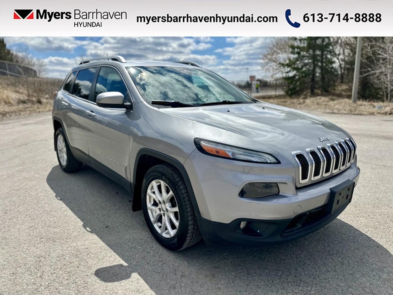 <b>Bluetooth, Fog Lamps, SiriusXM, Steering Wheel Audio Control, Air Conditioning</b><br> <br>  Compare at $12345 - Our Price is just $11985! <br> <br>Aiming to be more than another run-of-the-mill crossover, the Cherokee brings a measure of ruggedness to the party in the way only a Jeep can, says Car and Driver. This 2015 Jeep Cherokee is for sale today. <br> <br>When the freedom to explore arrives alongside exceptional value, the world opens up to offer endless opportunities. This is what you can expect with the Jeep Cherokee. With an exceptionally smooth ride and an award-winning interior, the Cherokee can take you anywhere in comfort and style. Experience adventure and discover new territories with the unique and authentically crafted Jeep Cherokee, a major player in Canadas best-selling SUV brand. This SUV has 115,528 km. Its Silver in colour and is completely accident free based on the <a href=https://vhr.carfax.ca/?id=J0jAzeCf2zUtUeNODloVOPzfiGLidJaW target=_blank>CARFAX Report</a>. It has an Automatic transmission and is powered by a 184HP 2.4L 4 Cylinder Engine. <br> <br> Our Cherokees trim level is North. Rugged design defines this Jeep Cherokee North with a black grille and chrome surround. Other features for this model include power windows and doors, air conditioning, Uconnect with Bluetooth connectivity, fog lamps, a leather-wrapped steering wheel with audio and cruise control, automatic HID headlights, and more.<br> To view the original window sticker for this vehicle view this <a href=http://www.chrysler.com/hostd/windowsticker/getWindowStickerPdf.do?vin=1C4PJLCB4FW506771 target=_blank>http://www.chrysler.com/hostd/windowsticker/getWindowStickerPdf.do?vin=1C4PJLCB4FW506771</a>. <br/><br> <br/><br> Buy this vehicle now for the lowest bi-weekly payment of <b>$234.23</b> with $1199 down for 24 months @ 9.99% APR O.A.C. ( Plus applicable taxes -  & fees   ).  See dealer for details. <br> <br>*LIFETIME ENGINE TRANSMISSION WARRANTY NOT AVAILABLE ON VEHICLES WITH KMS EXCEEDING 140,000KM, VEHICLES 8 YEARS & OLDER, OR HIGHLINE BRAND VEHICLE(eg. BMW, INFINITI. CADILLAC, LEXUS...) o~o