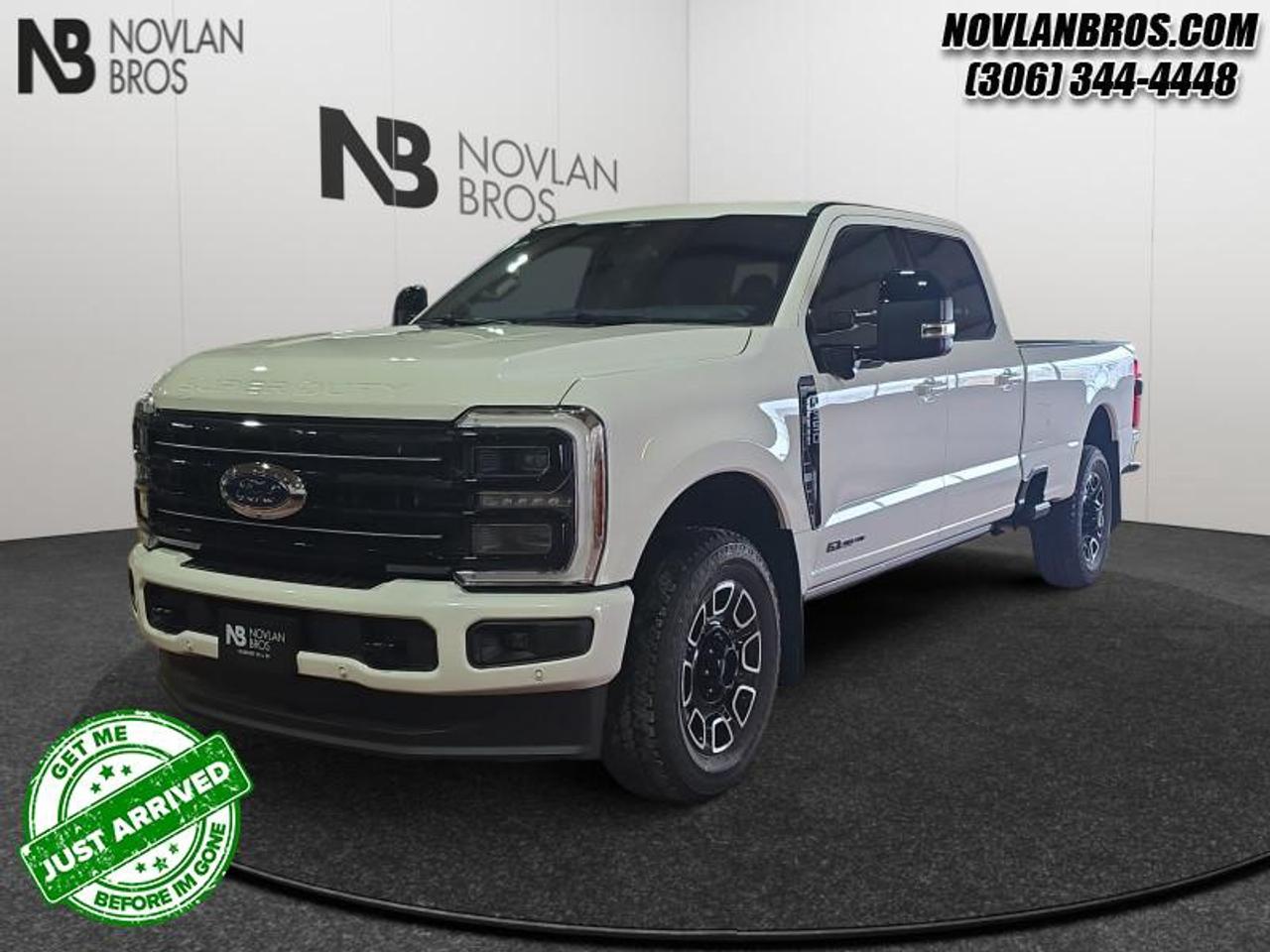 <b>Power Stroke, Leather Seats, FX4 Off-Road Package!</b><br> <br> <br> <br>Check out our great inventory of new vehicles at Novlan Brothers!<br> <br>This Ford Super Duty is the toughest, most capable pickup truck that Ford has ever built, and thats saying a lot. <br> <br>The most capable truck for work or play, this heavy-duty Ford F-350 never stops moving forward and gives you the power you need, the features you want, and the style you crave! With high-strength, military-grade aluminum construction, this F-350 Super Duty cuts the weight without sacrificing toughness. The interior design is first class, with simple to read text, easy to push buttons and plenty of outward visibility. This truck is strong, extremely comfortable and ready for anything.<br> <br>This Star White Metallic Tri-Coat sought after diesel Crew Cab 4X4 pickup has a 10 Speed Automatic transmission and is powered by a 475HP 6.7L 8 Cylinder Engine. <br> <br> Our F-350 Super Dutys trim level is Platinum. This F-350 Platinum is embellished with chrome exterior accents and unique exterior styling, with power running boards, adaptive cruise control, a drivers heads-up display and retractable rear steps, along with Platinum-themed leather-trimmed heated and ventilated front seats with power adjustment, memory function and lumbar support, a heated leather-wrapped steering wheel, voice-activated dual-zone automatic climate control, power-adjustable pedals, a sonorous 8-speaker Bang & Olufsen audio system, and two 120-volt AC power outlets. This truck is also ready to get busy, with equipment such as class V towing equipment with a hitch, trailer wiring harness, a brake controller and trailer sway control, beefy suspension with heavy duty shock absorbers, power extendable trailer style mirrors, up-fitter switches, and LED headlights with front fog lamps and automatic high beams. Connectivity is handled by a 12-inch infotainment screen powered by SYNC 4, bundled with Apple CarPlay, Android Auto, inbuilt navigation, and SiriusXM satellite radio. Safety features also include lane keeping assist with lane departure warning, a surround camera system, pre-collision assist with automatic emergency braking and cross-traffic alert, blind spot detection, rear parking sensors, forward collision mitigation, and a cargo bed camera. This vehicle has been upgraded with the following features: Power Stroke, Leather Seats, FX4 Off-Road Package.<br><br> View the original window sticker for this vehicle with this url <b><a href=http://www.windowsticker.forddirect.com/windowsticker.pdf?vin=1FT8W3BT6TEC08790 target=_blank>http://www.windowsticker.forddirect.com/windowsticker.pdf?vin=1FT8W3BT6TEC08790</a></b>.<br> <br>To apply right now for financing use this link: <a href=http://novlanbros.com/credit/ target=_blank>http://novlanbros.com/credit/</a><br><br> <br/> Total  rebate of $4000 is reflected in the price.   Incentives expire 2026-04-30.  See dealer for details. <br> <br><br> Come by and check out our fleet of 20+ used cars and trucks and 90+ new cars and trucks for sale in Paradise Hill.  o~o