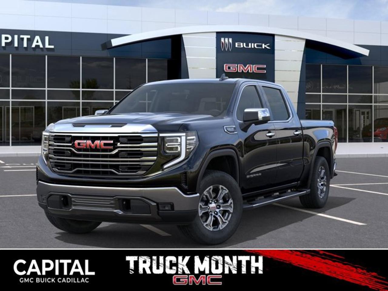 This 2026 GMC Sierra 1500 in Onyx Black is equipped with 4WD and Gas V8 5.3L/325 engine.The Next Generation Sierra redefines what it means to drive a pickup. The redesigned for 2019 Sierra 1500 boasts all-new proportions with a larger cargo box and cabin. It also shaves weight over the 2018 model through the use of a lighter boxed steel frame and extensive use of aluminum in the hood, tailgate, and doors.To help improve the hitching and towing experience, the available ProGrade Trailering System combines intelligent technologies to offer an in-vehicle Trailering App, a companion to trailering features in the myGMC app and multiple high-definition camera views.GMC has altered the pickup landscape with groundbreaking innovation that includes features such as available Rear Camera Mirror and available Multicolour Heads-Up Display that puts key vehicle information low on the windshield. Innovative safety features such as HD Surround Vision and Lane Change Alert with Side Blind Zone alert will also help you feel confident and in control in the Next Generation Seirra.Key features of the Sierra SLE and SLT include: Available GMC MultiPro Tailgate, Available Premium heated leather-appointed driver and front passenger seating, High -intensity LED headlamps, and Available ProGrade Trailering System.Check out this vehicles pictures, features, options and specs, and let us know if you have any questions. Helping find the perfect vehicle FOR YOU is our only priority.P.S...Sometimes texting is easier. Text (or call) 306-801-9090 for fast answers at your fingertips!Dealer License #914248Disclaimer: All prices are plus taxes & fees. See dealer for Details. Dealer Permit # 914248 See dealer for Details.