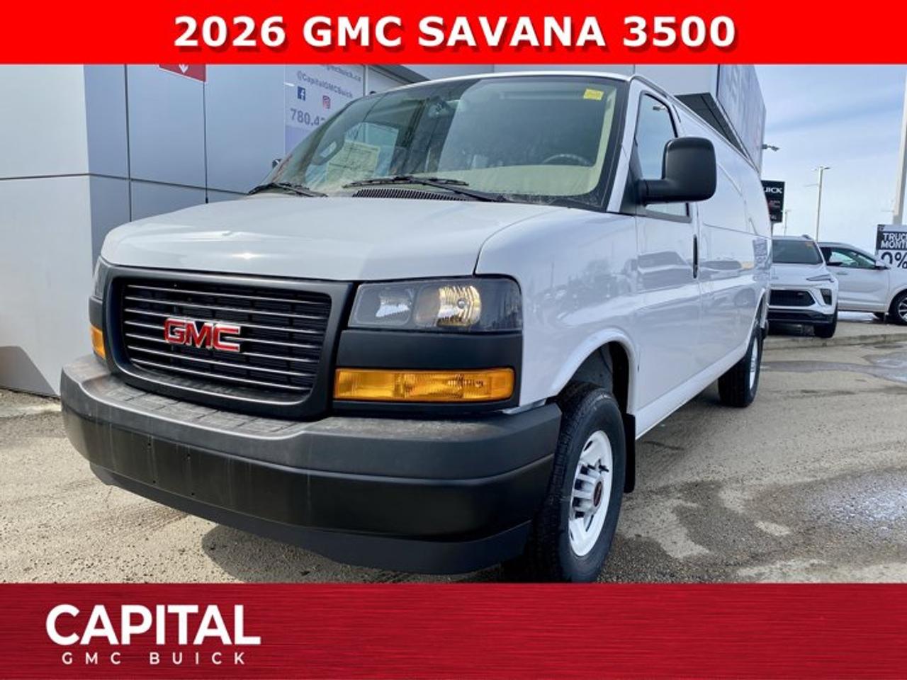 Check out this BRAND NEW 2026 GMC SAVANA! Equipped with options like Remote Start, Bluetooth, Rear Park Assist, Deluxe front Bucket Seats, Driver Convenience Package, Back-up Camera, Cold Climate Package and so much more! CALL NOWAsk for the Internet Department for more information or book your test drive today! Text 507-585-4395 for fast answers at your fingertips!AMVIC Licensed Dealer - Licence Number B1044900