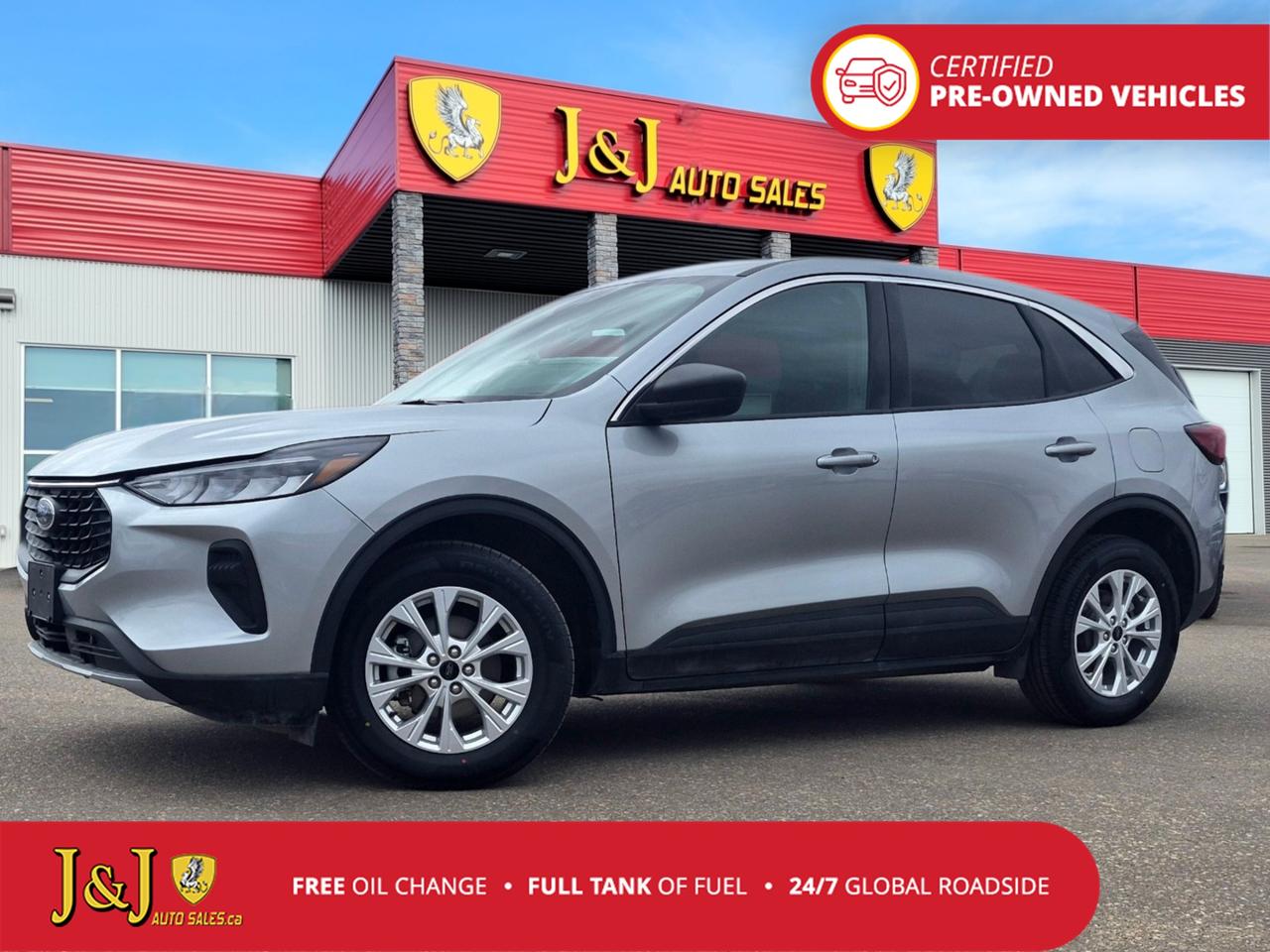 Silver Metallic 2023 Ford Escape Active AWD 8-Speed Automatic 1.5L EcoBoost Welcome to our dealership, where we cater to every car shoppers needs with our diverse range of vehicles. Whether youre seeking peace of mind with our meticulously inspected and Certified Pre-Owned vehicles, looking for great value with our carefully selected Value Line options, or are a hands-on enthusiast ready to tackle a project with our As-Is mechanic specials, weve got something for everyone. At our dealership, quality, affordability, and variety come together to ensure that every customer drives away satisfied. Experience the difference and find your perfect match with us today.<br><br>AWD.