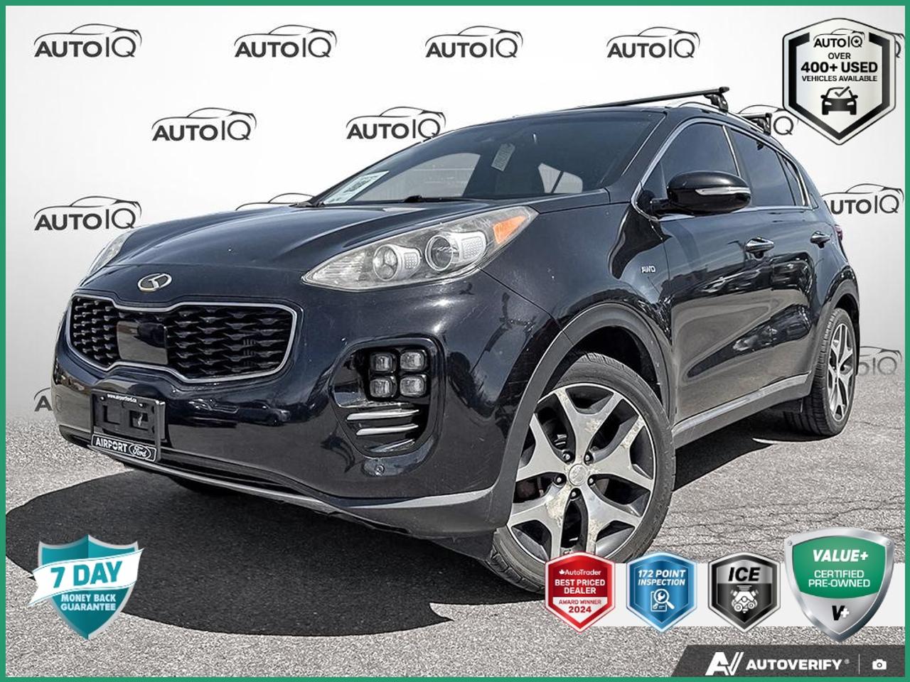 Recent Arrival!<br>CARFAX Canada Low Kilometer<br><br>AWD, Alloy wheels, Exterior Parking Camera Rear, Heated front seats, Heated rear seats, Navigation System, Power driver seat, Power Liftgate, Power moonroof, Ventilated front seats.<br><br><br>2017 Kia Sportage SX 4D Sport Utility<br>2.0L TGDI 6-Speed Automatic with Sportmatic<br>AWD<br><br><br>Reviews:<br>  * Owners report solid ride comfort, and good outward visibility and performance  especially from turbocharged models. The performance and confidence imparted by the AWD system is highly rated by owners in northern climates, too. Good fuel economy from non-turbo models and built-in storage help round out the package. Source: autoTRADER.ca<p> </p>

<h4>VALUE+ CERTIFIED PRE-OWNED VEHICLE</h4>

<p>
- 36-point Provincial Safety Inspection<br>
- 172-point inspection combined mechanical, aesthetic, functional inspection including a vehicle report card<br>
- Warranty: 30 Days or 1500 KMS on mechanical safety-related items and extended plans are available<br>
- Complimentary CARFAX Vehicle History Report<br>
- 2X Provincial safety standard for tire tread depth<br>
- 2X Provincial safety standard for brake pad thickness<br>
- 7 Day Money Back Guarantee*<br>
- Market Value Report provided<br>
- Complimentary 3 months SIRIUS XM satellite radio subscription on equipped vehicles<br>
- Complimentary wash and vacuum<br>
- Vehicle scanned for open recall notifications from manufacturer
</p>

<p>SPECIAL NOTE: This vehicle is reserved for AutoIQs retail customers only. Please, No dealer calls. Errors & omissions excepted.</p>

<p>*As-traded, specialty or high-performance vehicles are excluded from the 7-Day Money Back Guarantee Program (including, but not limited to Ford Shelby, Ford mustang GT, Ford Raptor, Chevrolet Corvette, Camaro 2SS, Camaro ZL1, V-Series Cadillac, Dodge/Jeep SRT, Hyundai N Line, all electric models)</p>