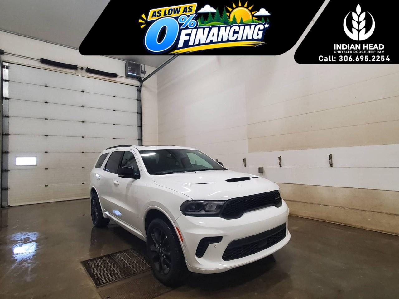 <p>The 2026 Dodge Durango GT Plus AWD delivers bold styling, impressive capability, and premium comfort in a versatile three-row SUV.</p><p>Finished in <strong>White Knuckle with a Black interior</strong>, this Durango stands out with a clean, aggressive look paired with a refined and spacious cabin.</p><p>Under the hood, its powered by the reliable <strong>3.6L Pentastar V6 engine with Stop/Start</strong>, matched with an <strong>8-speed automatic transmission and all-wheel drive</strong>, giving you confident performance in all driving conditions.</p><p>Inside, the GT Plus trim adds comfort and convenience with features like <strong>heated and ventilated front seats, heated second-row seats, a heated steering wheel, power-adjustable front seats with memory, and leather-faced bucket seats</strong>.</p><p>Technology is front and center with <strong>Uconnect® 5 NAV on a 10.1-inch touchscreen, Apple CarPlay®, Android Auto, SiriusXM® with 360L, a 4G LTE Wi-Fi hotspot, and hands-free communication</strong>.</p><p>This Durango is also equipped with the <strong>Blacktop Package</strong>, adding <strong>20-inch Black Noise aluminum wheels, gloss black exterior accents, performance hood, and GT gloss black badging</strong> for a sportier appearance.</p><p>Enjoy premium audio from the <strong>19-speaker Harman Kardon® sound system with subwoofer and amplifier</strong>, delivering an immersive listening experience.</p><p>Safety features include <strong>Blind-Spot Monitoring with Rear Cross-Path Detection, Lane Departure Warning with Lane Keep Assist, Full-Speed Forward Collision Warning Plus, Adaptive Cruise Control, Park-Sense® Front and Rear Park Assist, and ParkView® Rear Back-Up Camera</strong>.</p><p>With its combination of power, space, and upscale features, the 2026 Dodge Durango GT Plus AWD is ready for family life, road trips, and everything in between.</p><p>Please confirm all vehicle details and features with our sales team and start the buying process today at Indian Head Chrysler Dodge Jeep Ram Ltd., conveniently located just 35 minutes east of Regina on the TransCanada Highway.</p>