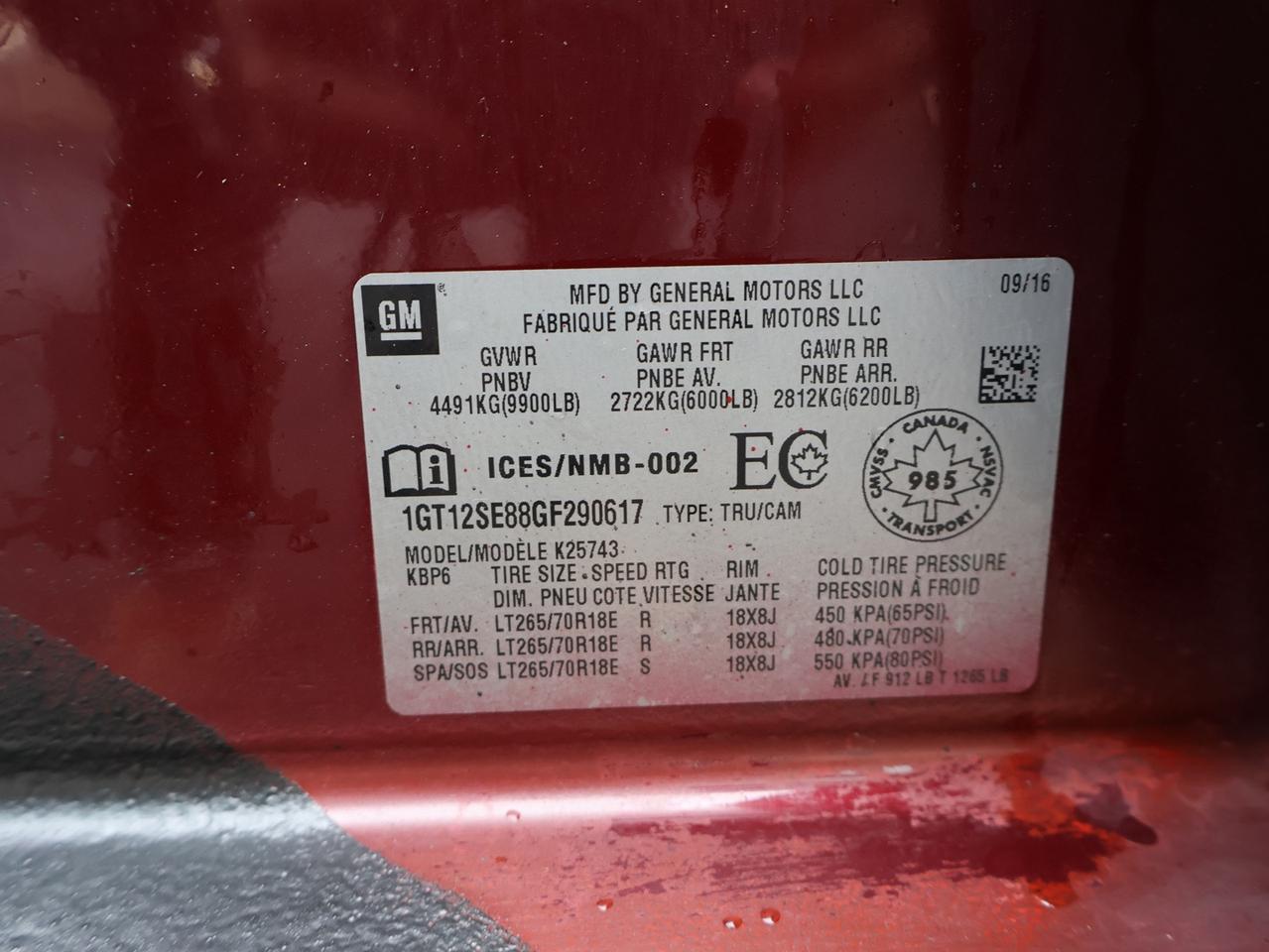 2016 GMC Sierra 2500 HD V8 SLE-Z71 CREW DIESEL DURAMAX 4WD CERTIFIED CAMERA BLUETOOTH CRUISE RUNNING BOARDS P.SENSORS Photo