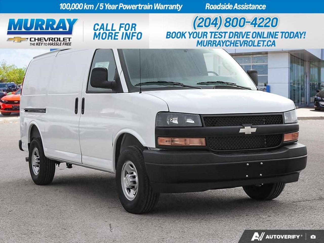 *ENGINE 4.3L V6* *LPO BLUETOOTH PHONE CONNECTION KIT* *TRANSMISSION 8-SPEED AUTOMATIC*  Experience the all-new 2026 Chevrolet Express Cargo Van in Winnipeg, the perfect solution for your transportation and cargo needs. With its robust *ENGINE 4.3L V6*, boasting 276 hp and 298 lb-ft of torque, this full-size cargo van is built for performance and efficiency. The engines modern design features an aluminum block construction, direct injection, and variable valve timing to optimize power delivery and fuel efficiency.  Seamlessly integrate your mobile life with the *LPO BLUETOOTH PHONE CONNECTION KIT*, allowing for effortless Bluetooth calling and music streaming. Stay connected and hands-free, ensuring a safer driving experience as you navigate through your day-to-day tasks in the city.  The *TRANSMISSION 8-SPEED AUTOMATIC* is electronically controlled, providing smooth and responsive shifts. With features like overdrive, tow/haul mode, and Tap-Up/Tap-Down Driver Shift Control, this transmission enhances your driving experience, whether you are cruising on highways or maneuvering through urban traffic.  Additional conveniences include the Remote Vehicle Starter System, perfect for those chilly Winnipeg mornings, and a Driver Convenience Package featuring Tilt-Wheel and cruise control for enhanced comfort during long drives. The Express Cargo Van offers practicality with a sliding passenger-side door and ample interior space, making it an ideal choice for businesses and personal use alike.  Dealer Permit #1740