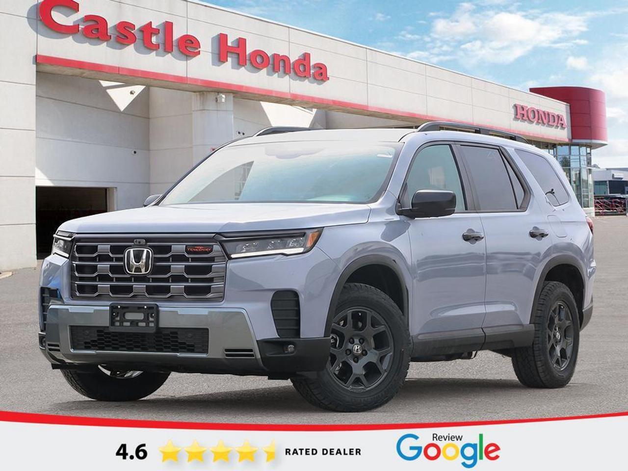 Discover a brand new 2026 Honda Pilot 4dr Awd Trailsport at Castle Honda in Etobicoke. Finished in Sonic Grey Pearl and paired with an automatic transmission, this three-row SUV is built for Canadian families who want comfort, confidence, and everyday versatility. The 2026 Honda Pilot 4dr Awd Trailsport brings rugged style, useful space, and Honda dependability together in one smart package.    With standard all-wheel drive and a purpose-built Trailsport character, this SUV is ready for busy weekdays, cottage trips, and changing road conditions. The bold Sonic Grey Pearl finish gives the 2026 Honda Pilot 4dr Awd Trailsport a modern look, while its practical layout helps make every drive easier for passengers and cargo alike.    FEATURES OF THE Pilot 4dr Awd Trailsport  &raquo;&raquo; Standard all-wheel drive for added traction  &raquo;&raquo; Trailsport design with rugged outdoor focus  &raquo;&raquo; Three-row SUV versatility for growing families  &raquo;&raquo; Automatic transmission for smooth daily driving    ADVANCED SAFETY FEATURES  &raquo;&raquo; Honda Sensing suite supports safer driving  &raquo;&raquo; Collision mitigation braking can help react  &raquo;&raquo; Lane keeping support adds highway confidence  &raquo;&raquo; Road departure mitigation helps maintain course    PERFORMANCE AND EFFICIENCY  &raquo;&raquo; Automatic transmission delivers smooth power delivery  &raquo;&raquo; All-wheel drive supports year-round control  &raquo;&raquo; Built for confident travel in Canada  &raquo;&raquo; Balanced ride for city and highway    COMFORT AND CONVENIENCE  &raquo;&raquo; Spacious cabin with practical family layout  &raquo;&raquo; Three rows provide flexible passenger seating  &raquo;&raquo; Easy access for daily errands  &raquo;&raquo; Useful design for road trips    TECHNOLOGY AND CONNECTIVITY  &raquo;&raquo; Clear driver information for daily use  &raquo;&raquo; Modern controls placed within easy reach  &raquo;&raquo; Convenient connectivity for busy lifestyles  &raquo;&raquo; User-friendly interface supports simple operation    CARGO SPACE  &raquo;&raquo; Generous rear space for everyday gear  &raquo;&raquo; Flexible cabin supports changing cargo needs  &raquo;&raquo; Three-row design adds carrying versatility  &raquo;&raquo; Ideal for travel bags and groceries    WHAT OTHER OWNERS LIKE  &raquo;&raquo; Comfortable ride for family road trips  &raquo;&raquo; Useful cargo room for active lifestyles  &raquo;&raquo; Confident all-wheel drive in poor weather  &raquo;&raquo; Practical three-row layout for passengers    This 2026 Honda Pilot 4dr Awd Trailsport is a great fit for drivers who need space, confidence, and strong everyday value. It offers the flexibility of an SUV made for family life, with the added appeal of the Trailsport identity. From school runs to weekends away, it is designed to handle real life with ease.    Castle Honda in Etobicoke is proud to offer this new Honda SUV in a colour that stands out without being loud. Sonic Grey Pearl gives it a clean, upscale presence, while the automatic transmission and all-wheel drive setup help make every trip more relaxed. If you want a brand new SUV that feels ready for all seasons and all kinds of plans, this 2026 Honda Pilot 4dr Awd Trailsport deserves a close look.    This 2026 Honda Pilot 4dr Awd Trailsports VIN is: 5FNYG1H61TB502115.