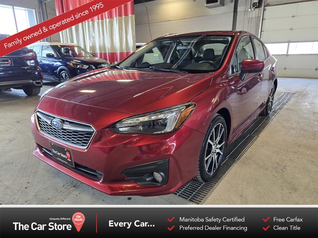 2018 Subaru Impreza Sport &ndash; Manual | No Accidents | Winter Tires on Rims Included 
 Key Features: 
 Symmetrical All-Wheel Drive 
 5-Speed Manual Transmission 
 Sport Trim 
 Heated Front Seats 
 Apple CarPlay & Android Auto 
 Backup Camera & Bluetooth Connectivity 
 Touchscreen Infotainment 
 Keyless Entry 
 Split-Folding Rear Seats 
 Winter Tires on Rims Included 
 No Accidents 
 
 
 Engaging Drive with Year-Round Confidence: 
 The manual Impreza adds a bit more involvement to an already practical AWD platform. It&rsquo;s balanced, easy to control, and stays composed in all weather conditions&mdash;especially paired with a proper set of winter tires. 
 
 
 Clean History with Added Value: 
 No accident history and the inclusion of winter tires on rims makes this a more complete package. It&rsquo;s been well kept and ready for all weather conditions. 
 
 
 Our Take: 
 Manual AWD cars are getting harder to find, especially ones that haven&rsquo;t been abused. With a clean history and winter setup included, this is a solid option. 
 
 
 We are a local Family Owned business and we try to do things a little different. 
 
 At The Car Store on Main every vehicle is Manitoba Safety Certified. 
 Every vehicle sold is eligible for the Advantage Plan: 
 30 Day Warranty on all MB Safety certificate related items. 
 CarFax Vehicle History Report 
 2 sets of Keys 
 Wholesale access to all other Miscellaneous Accessories (i.e. Wtr Tires, Remote Starr, all misc vehicle accessories/parts, etc...) 
 And of course a Full tank of Gas. 
 
 There is no Gimmicks or games, we are always aggressive on our prices and try to separate ourselves from the rest. 
 We also have an on-site Certified Banker who shops to get the best possible interest rates in with all Major Banks and Credit Unions! 
 
 Come to our Brand New modern showroom and see what makes us Uniquely Different! 
 
 Located on Main St. just North of Chief Peguis Trail. 
 
 To schedule an appointment call us directly at 204-669-1248 or email sales@thecarstore.ca 
 
 The Car Store on Main 
 -Uniquely Different- 
 
 www.thecarstore.ca 
 Local: 204-669-1248 
 Toll Free: 877-634-2975 
 
 A local family owned business unlike typical car lots, there are no pressure tactics, no games, no gimmicks, no Sales Manager, General Manager or Used Car Manager, just straight answers and fair deals all the time! 
 
 *PRICE DOES NOT INCLUDE TAXES (G.S.T & P.S.T) 
 Dealer Permit # 4481