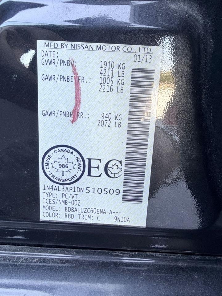 2013 Nissan Altima 4dr Sedan I4 CVT 2.5 Photo