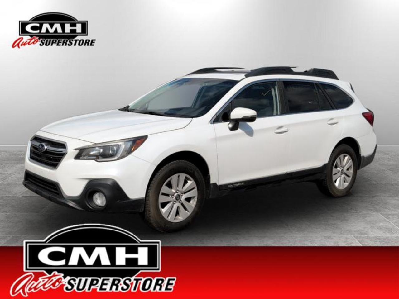 <b>ADAPTIVE CRUISE! FRONT COLLISION ASSIST! LANE DEPARTURE WARNING, BLIND SPOT MONITORING, CROSS TRAFFIC ALERT, BACK UP CAMERA, DUAL ZONE CLIMATE, HEATED SEATS, DRIVER POWER SEAT, APPLE CARPLAY, ANDROID AUTO, POWER GATE, SUNROOF, 17 IN ALLOYS</b><br>  <br>CMH certifies that all vehicles meet DOUBLE the Ministry standards for Brakes and Tires. The advertised price is the promotional financing price. For all other methods of payment, the selling price is $500 higher.<br><br> <br>This 2019 Subaru Outback is for sale today. <br> <br>The 2019 Subaru Outback was designed for your inner adventurer. Whether improving your commute or finding the perfect backcountry camping spot, this SUV alternative is fit for the road. With impressive infotainment systems, rugged and sophisticated capability, and aggressive styling, the 2019 Subaru Outback is the perfect all-around ride for those that want a little more out of there weekend. This SUV has 121,040 km. Its White in colour. It has an Automatic transmission and is powered by a 175HP 2.5L 4 Cylinder Engine. <br> <br> Our Outbacks trim level is 2.5i Touring CVT. This Outback Touring upgrades to an 8 inch touchscreen infotainment with STARLINK smartphone integration (including Aha radio), Apple CarPlay and Android Auto functionality, and steering wheel controlled audio. Rounding out the Touring trim is a sunroof, power liftgate, dual zone automatic climate control, leather wrapped steering wheel, and aluminum wheels. For added safety this SUV also comes with SRVD, Subarus rear/side vehicle detection program with blind spot assistance.<br> <br>To apply right now for financing use this link: <a href=https://www.cmhniagara.com/financing/ target=_blank>https://www.cmhniagara.com/financing/</a><br><br> <br/><br>**PLEASE NOTE:** The functionality and condition of any accessories and aftermarket parts are not guaranteed by CMH Auto Superstore. Examples of such items include, but are not limited to: tonneau covers, radios, cameras, remote starts, vent visors, roof racks, winches, light bars, headlights/tail lights, center caps, running boards, etc. If an aftermarket part is safety-related and found to be defective, it will be replaced by a factory option.<br><b>**CMH Auto Superstore reserves the right to choose to repair, modify, or replace all aftermarket parts (example  headlights) or accessories at its sole discretion.**</b><br><br>Trade-ins are welcome! Financing available OAC ! Price INCLUDES a valid safety certificate! Price INCLUDES a 60-day limited warranty on all vehicles except classic or vintage cars. CMH is a Full Disclosure dealer with no hidden fees. We are a family-owned and operated business for over 30 years! o~o