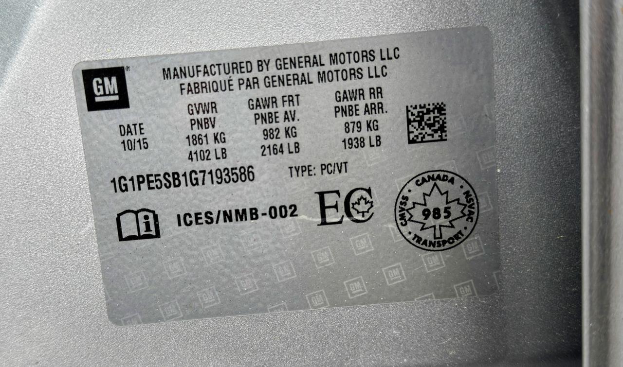 2016 Chevrolet Cruze Limited 1LT Photo