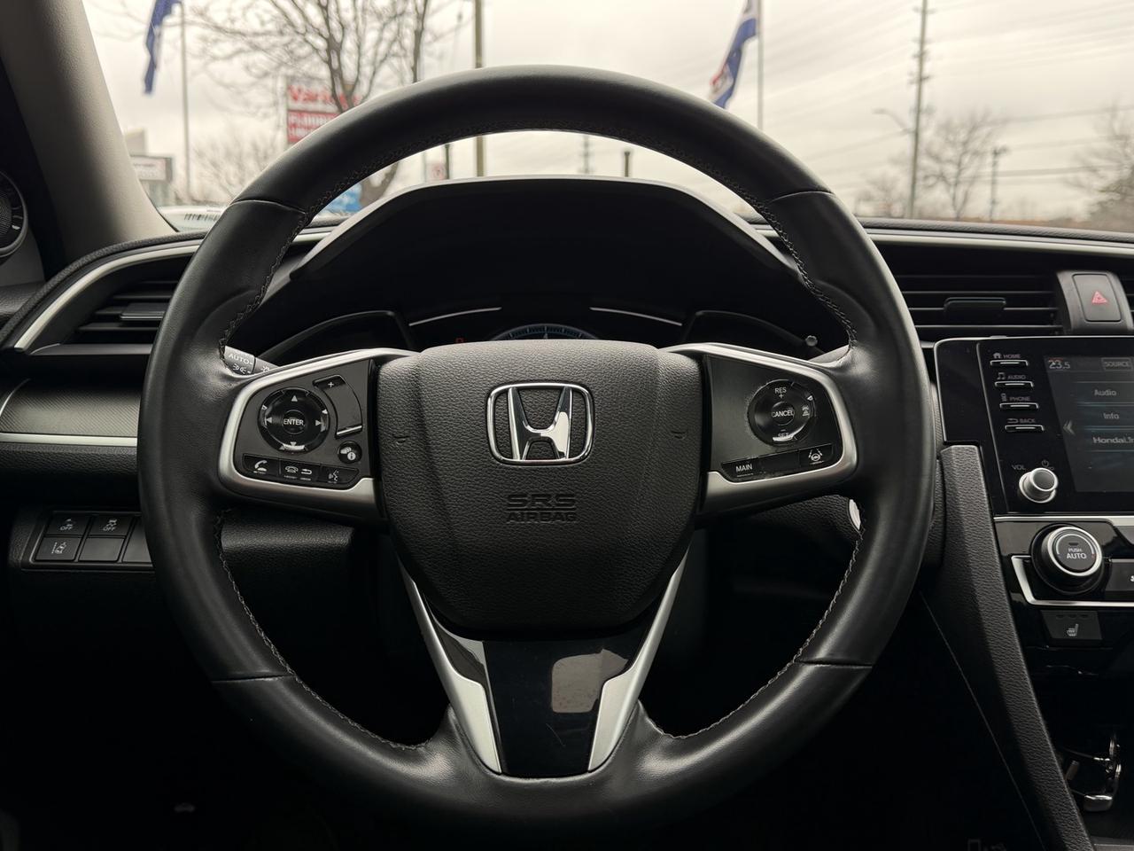 2021 Honda Civic EX Pearl White  Blind Spot Cam   Sunroof   Remote Photo