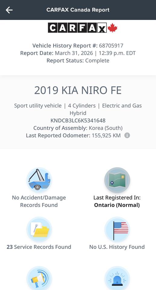 2019 Kia NIRO LX | NO ACCIDENT Photo