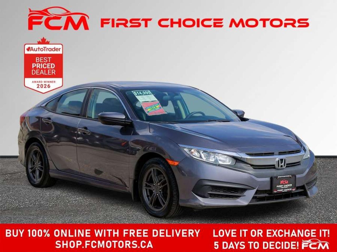 2016 Honda Civic LX   FULLY CERTIFIED WITH WARRANTY Photo