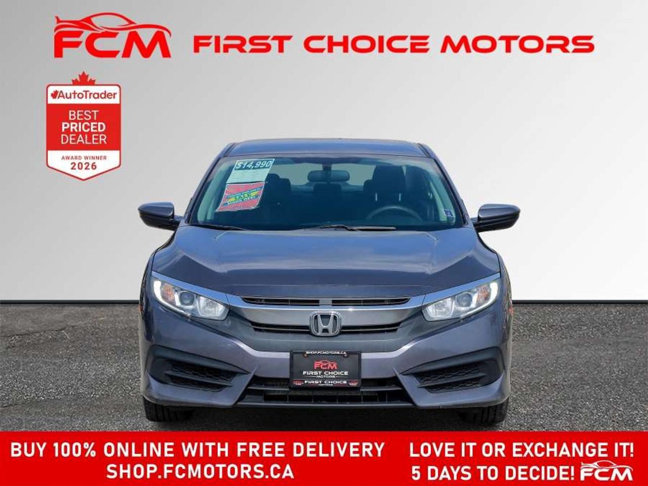 2016 Honda Civic LX   FULLY CERTIFIED WITH WARRANTY Photo
