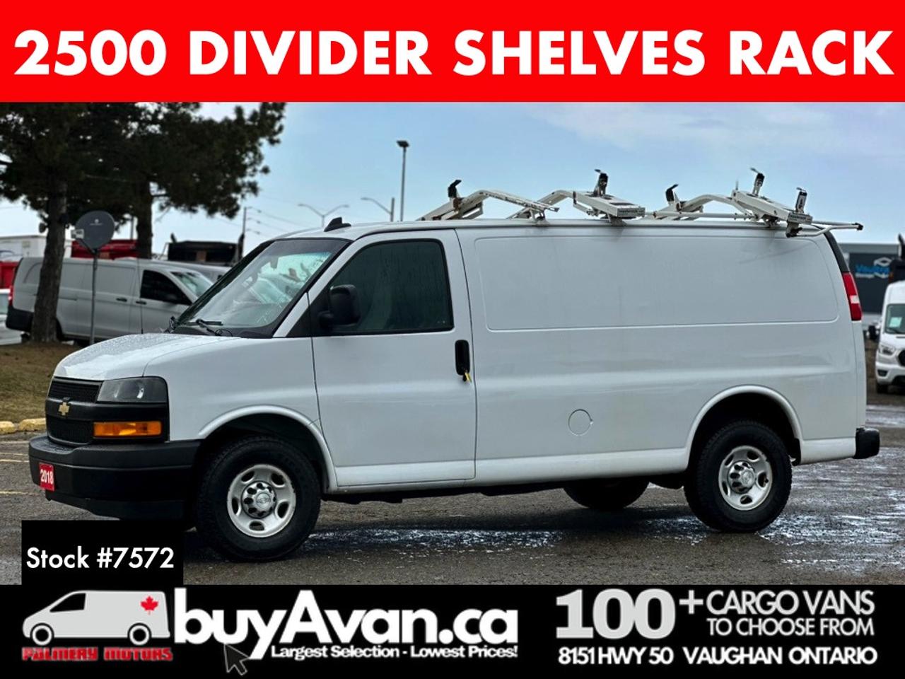 2018 Chevrolet Express 2500 Express 2500 + Divider Shelves Racks Photo0