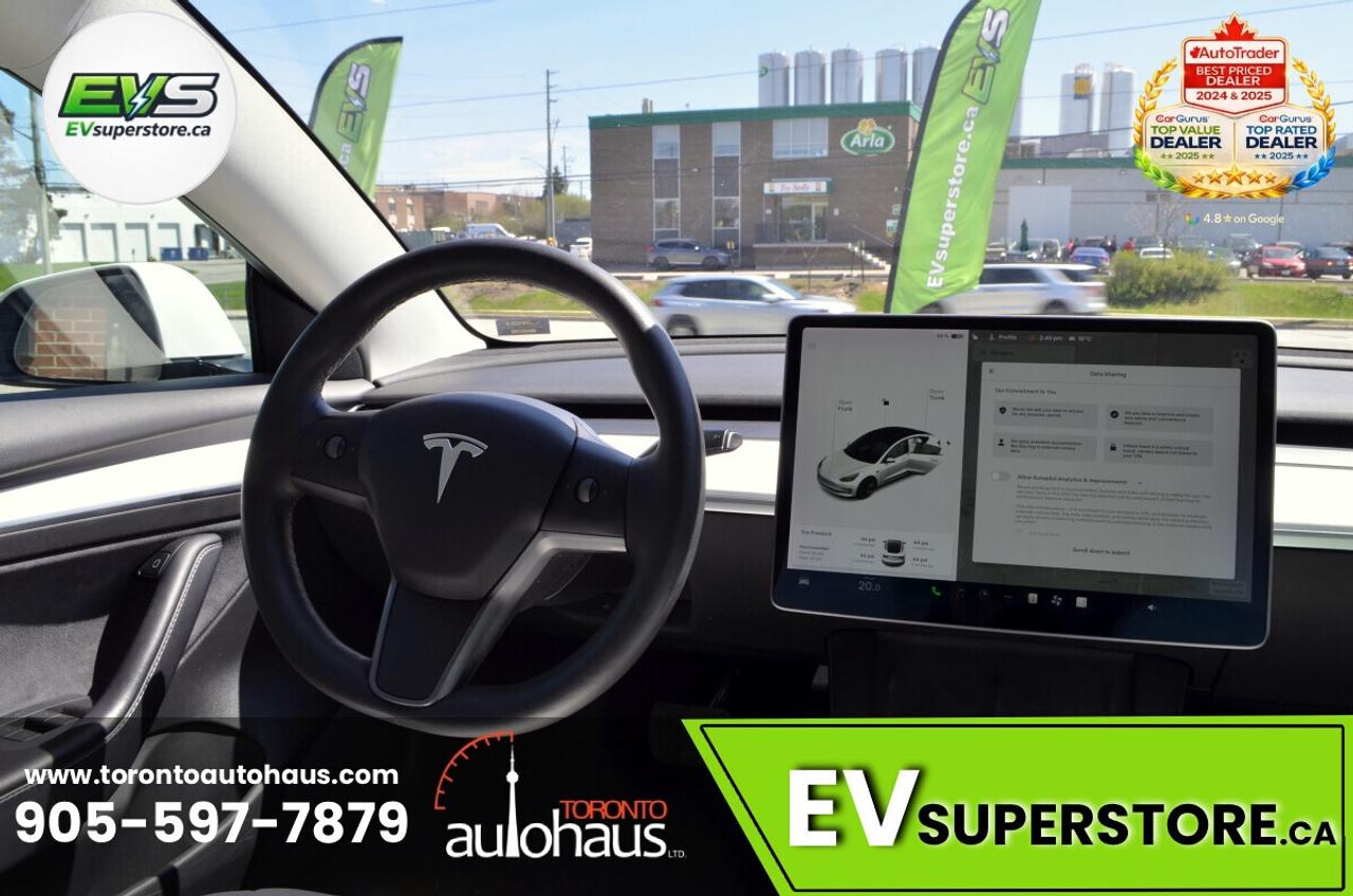 2021 Tesla Model 3 WHITE INT. I 150+ EV's at EVSUPERSTORE.ca Photo