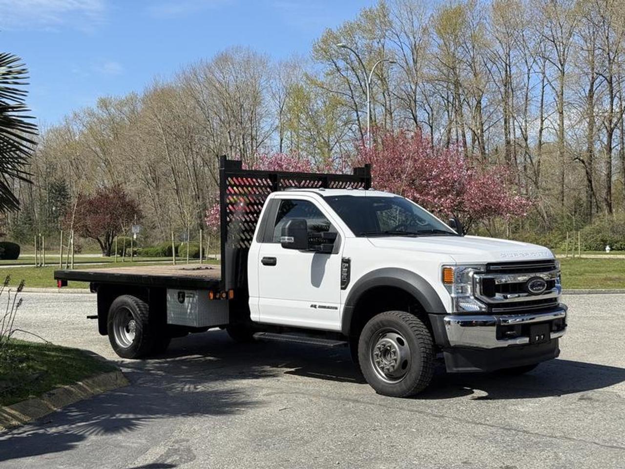 Used 2020 Ford F-550 XLT 4x4 Powerstroke Diesel 12-Foot Flatdeck for sale in Burnaby, BC
