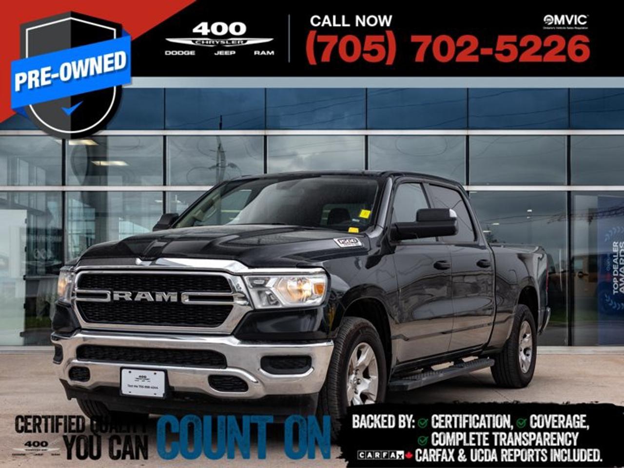 Turn up the power with this 2020 RAM 1500 Tradesman equipped with the legendary 5.7L HEMI V8! Delivering 395 horsepower and 410 lb-ft of torque, this truck dominates the road and handles heavy towing with ease. Built for both work and play, the Tradesman trim offers a durable, spacious cabin, a large cargo bed, and the rugged capability you need for any task. Modern safety features and a smooth ride make it perfect for daily drives or weekend adventures. Experience the strength, reliability, and iconic HEMI performance in this RAM 1500 today!