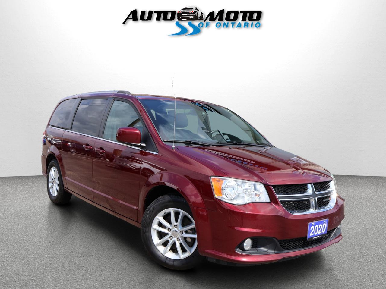 Used 2020 Dodge Grand Caravan SXT-PREMIUM CERTIFIED *1 OWNER*ACCIDENT FREE* DODGE MAINTAIN* CAMERA NAV DVD BLUETOOTH LEATHER HEATED SEATS CRUISE ALLOYS for sale in Burlington, ON